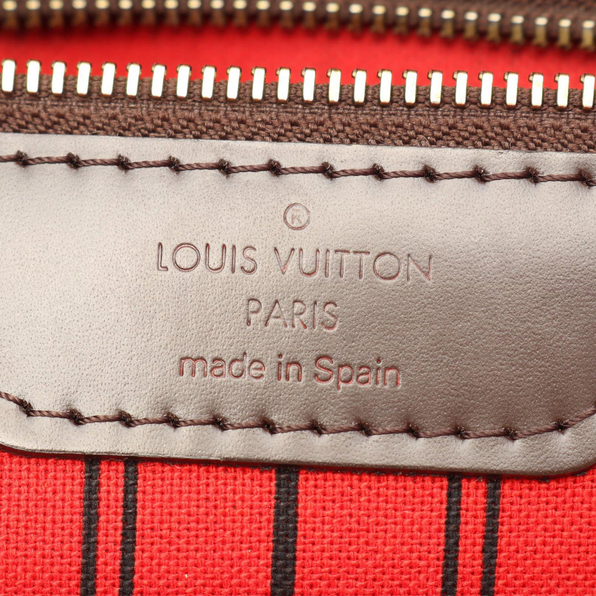 Louis Vuitton Damier Ebene Braided Neverfull MM — Brown