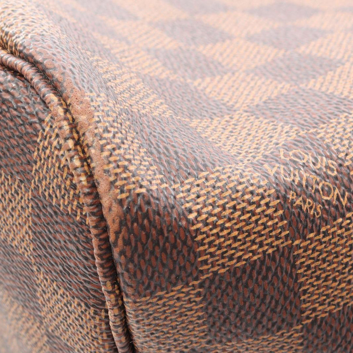 Louis Vuitton Damier Ebene Braided Neverfull MM — Brown