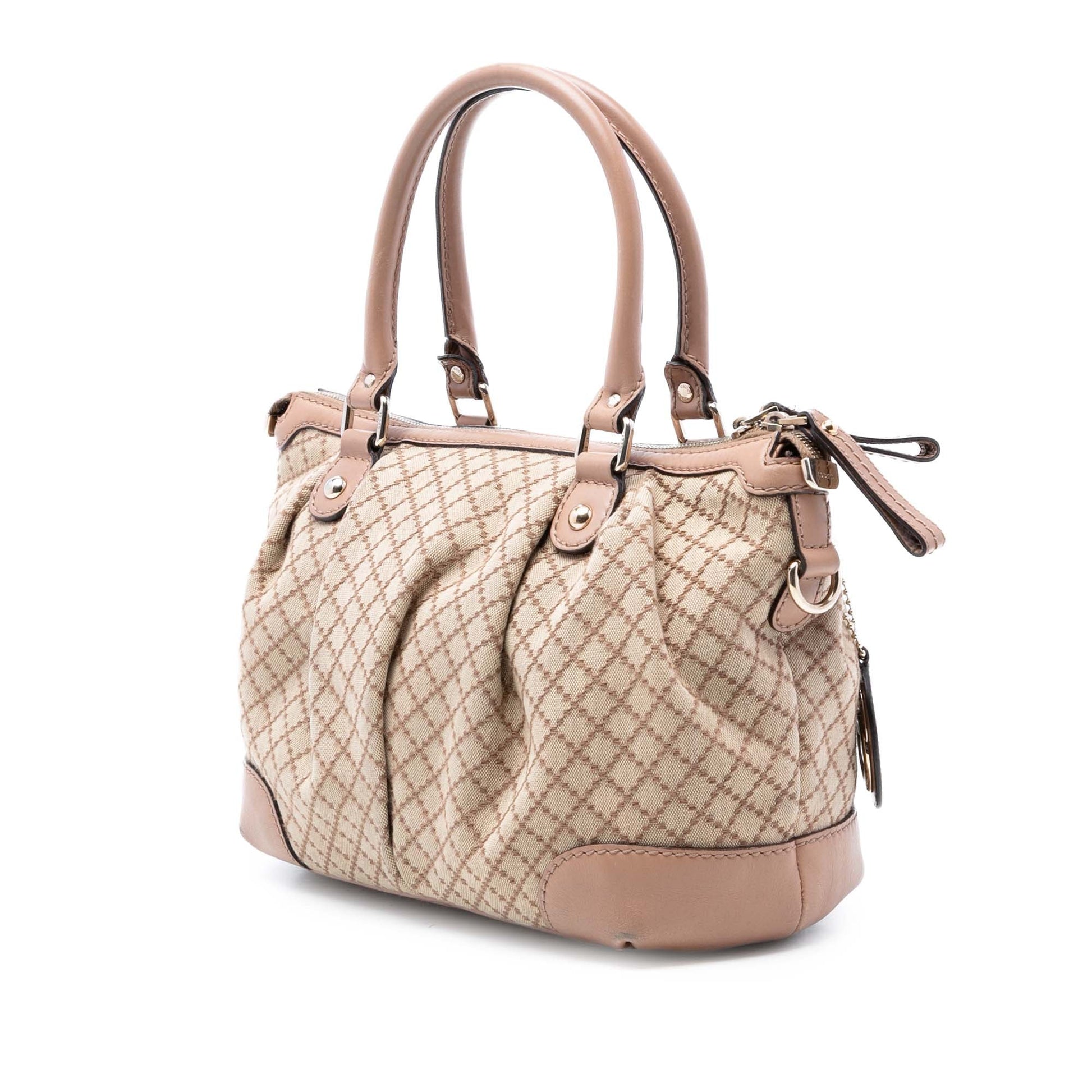 Gucci Diamante Canvas Sukey Satchel