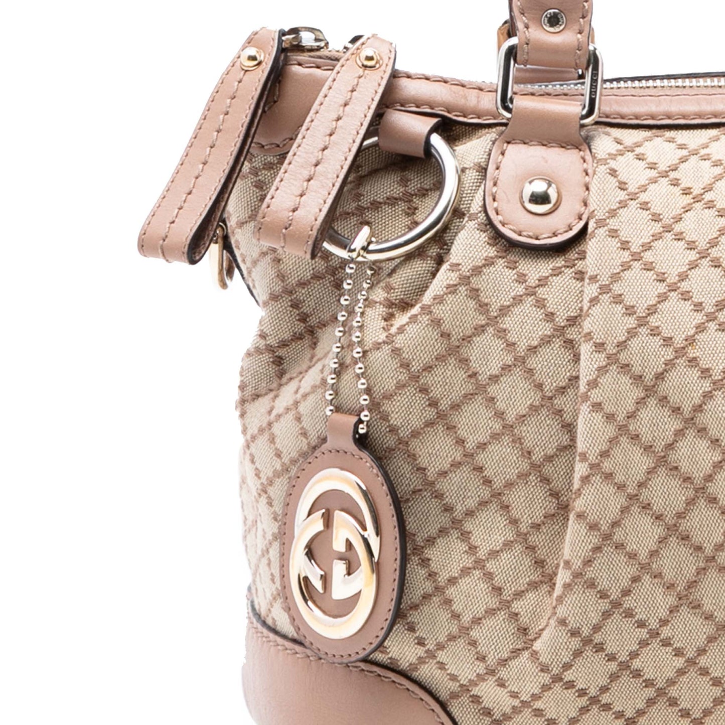 Gucci Diamante Canvas Sukey Satchel