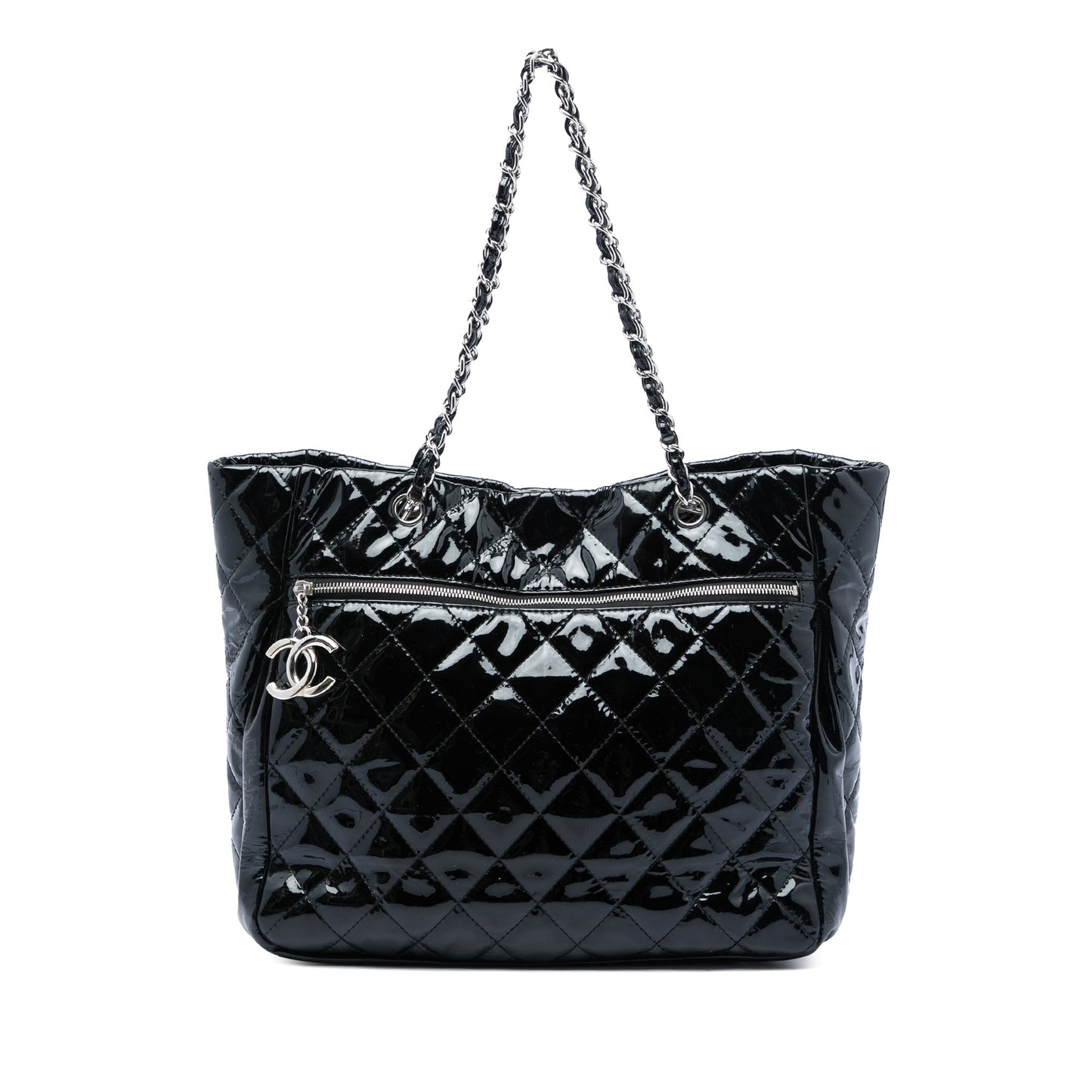 Chanel CC Quilted Patent Chic And Glitter Ligne Timeless Tote