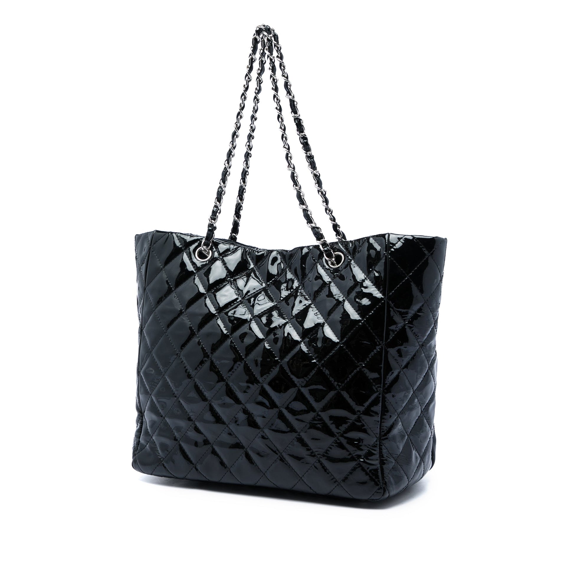 Chanel CC Quilted Patent Chic And Glitter Ligne Timeless Tote