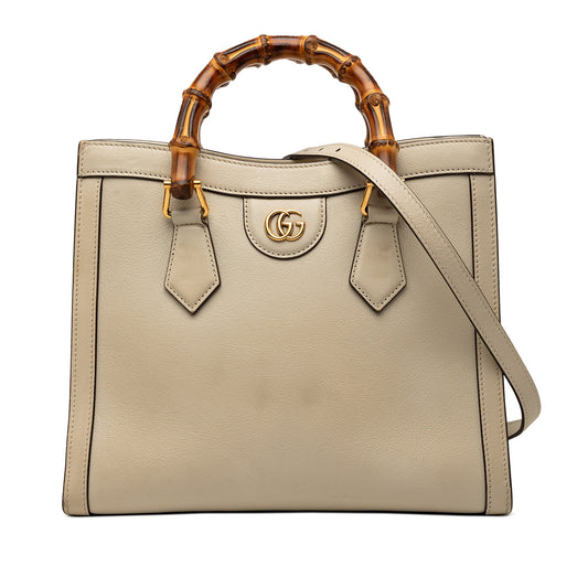 Gucci Medium Calfskin Bamboo Diana Satchel