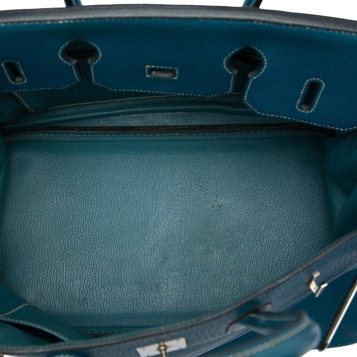 Hermès Clemence Birkin Retourne 35 — Blue