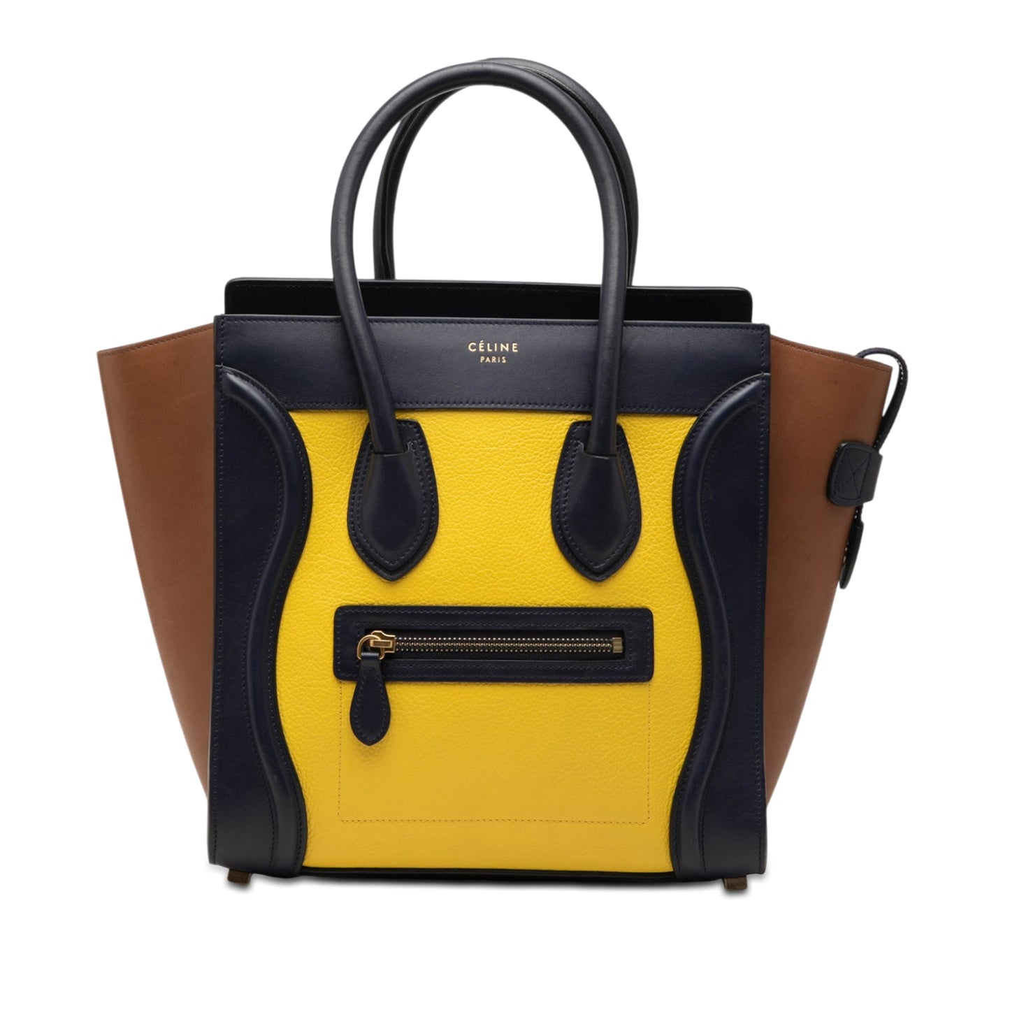 Celine Micro Tricolor Leather Luggage Tote