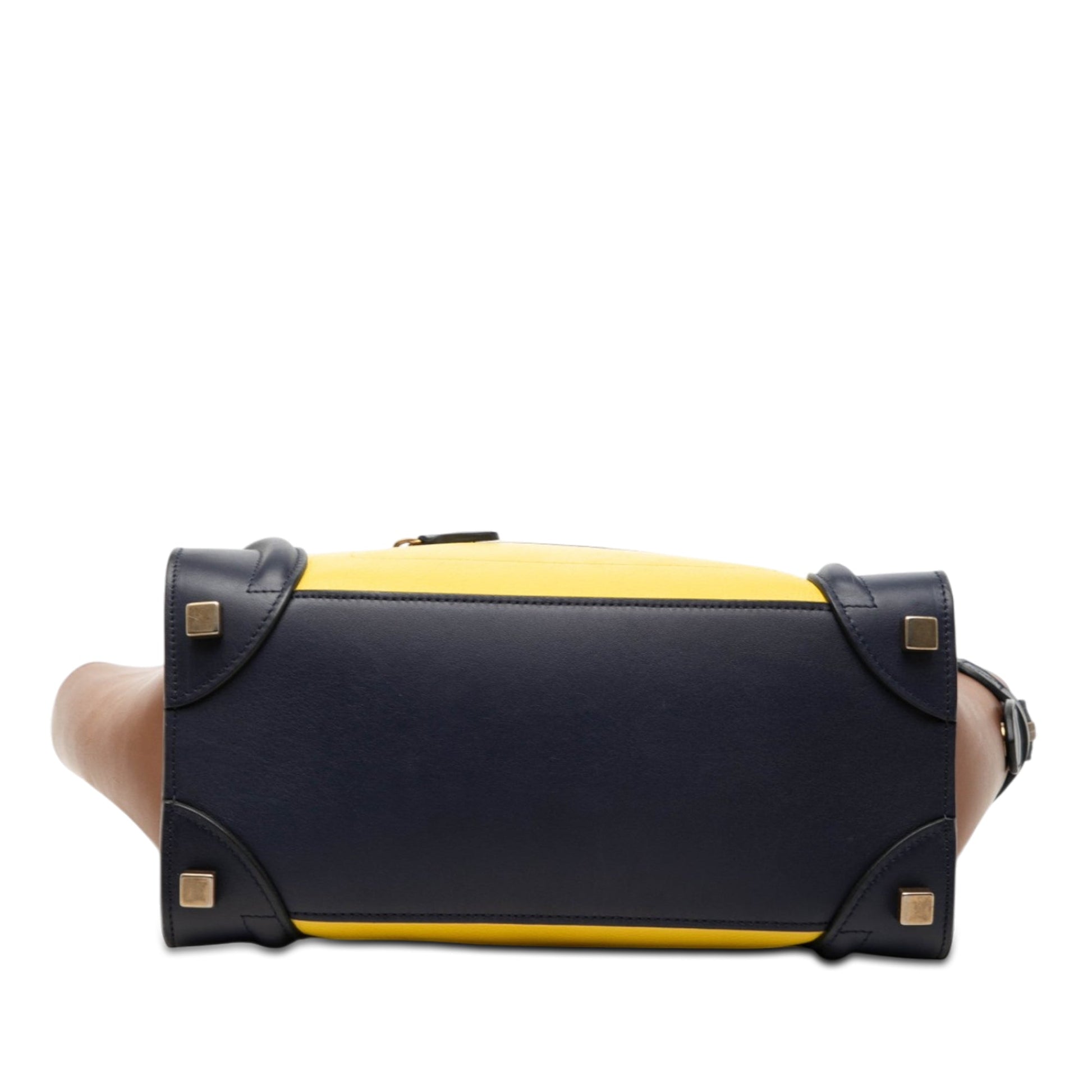 Celine Micro Tricolor Leather Luggage Tote
