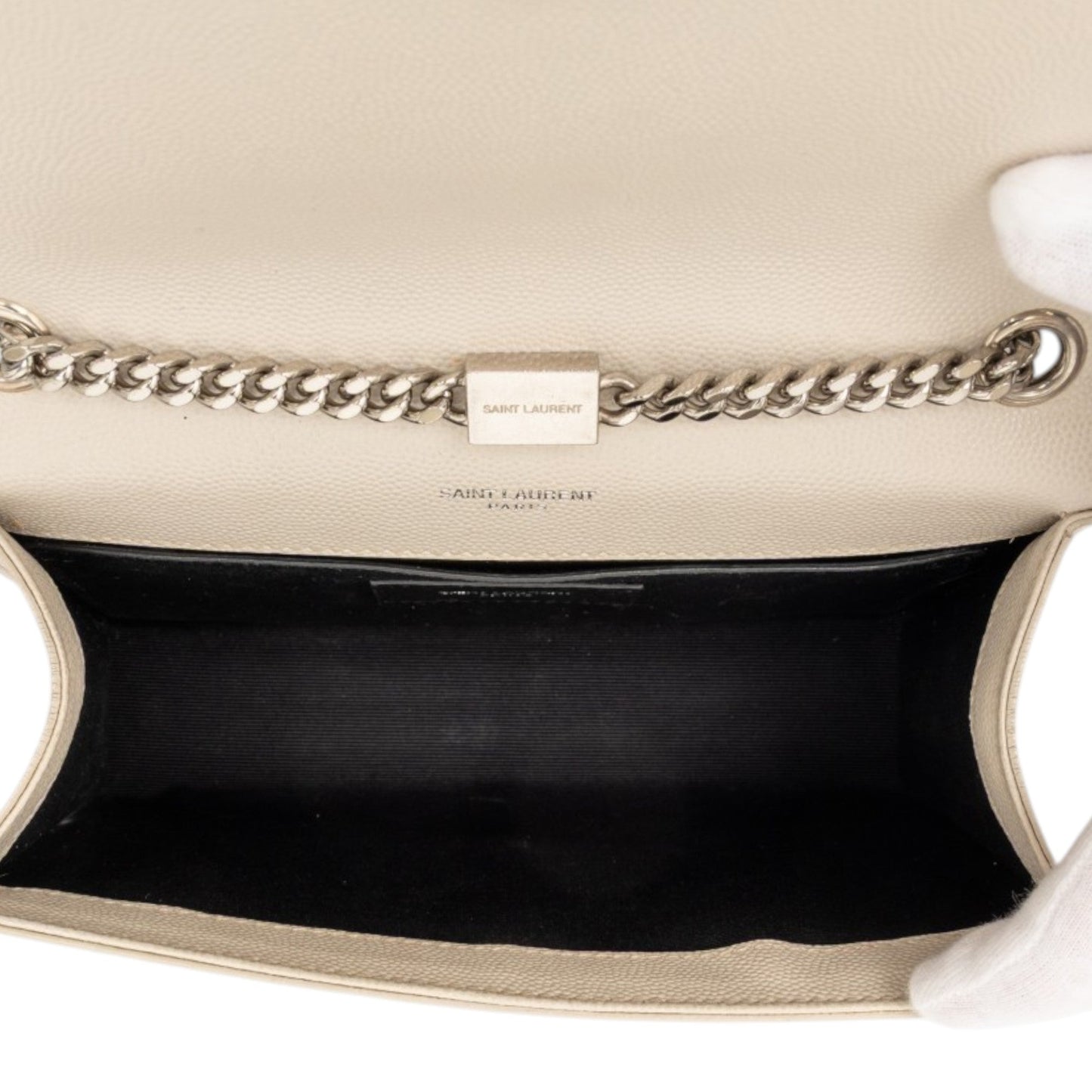 Saint Laurent Small Grain de Poudre Monogram Kate Tassel Crossbody