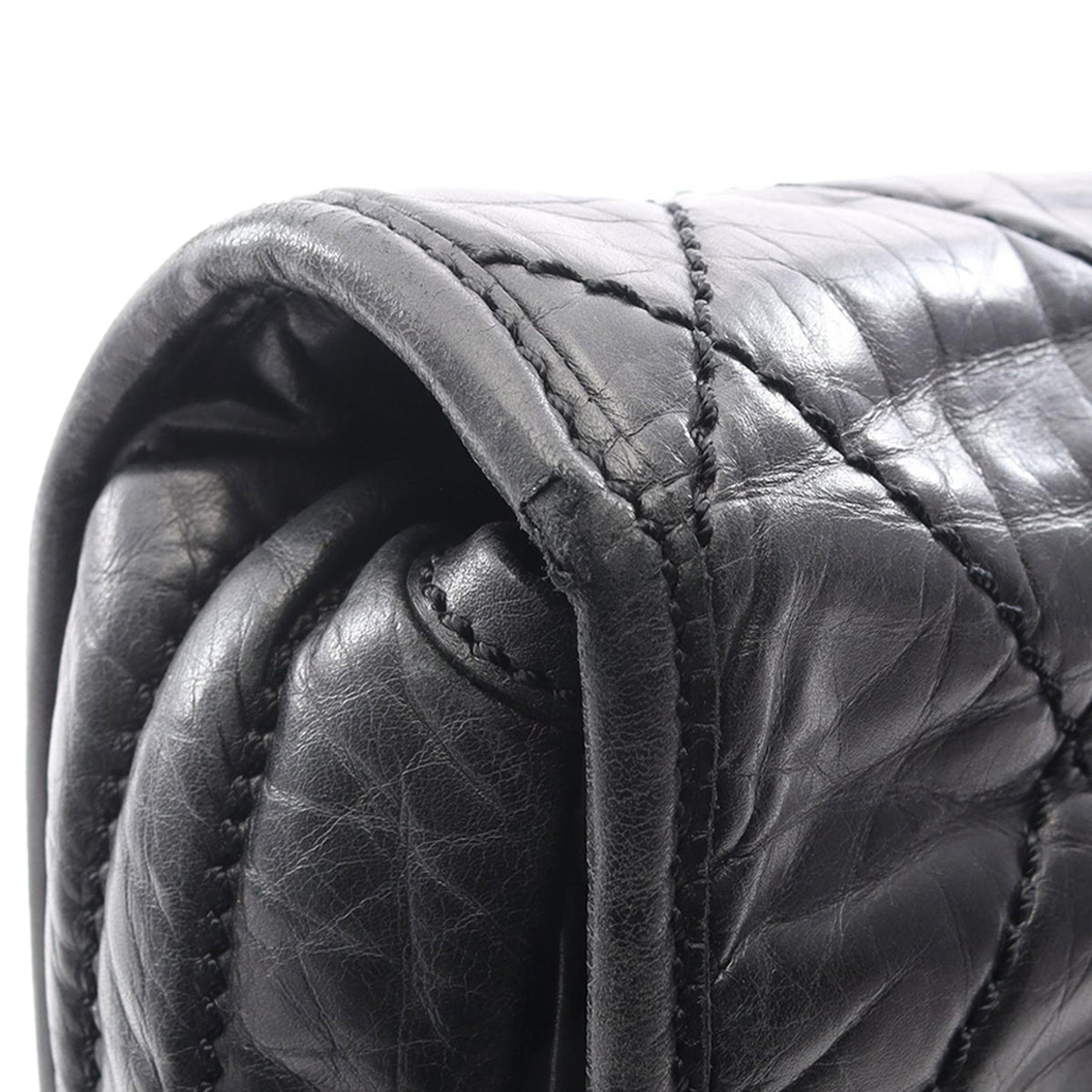 Chanel CC Aged Calfskin Logo Flap Messenger Bag
