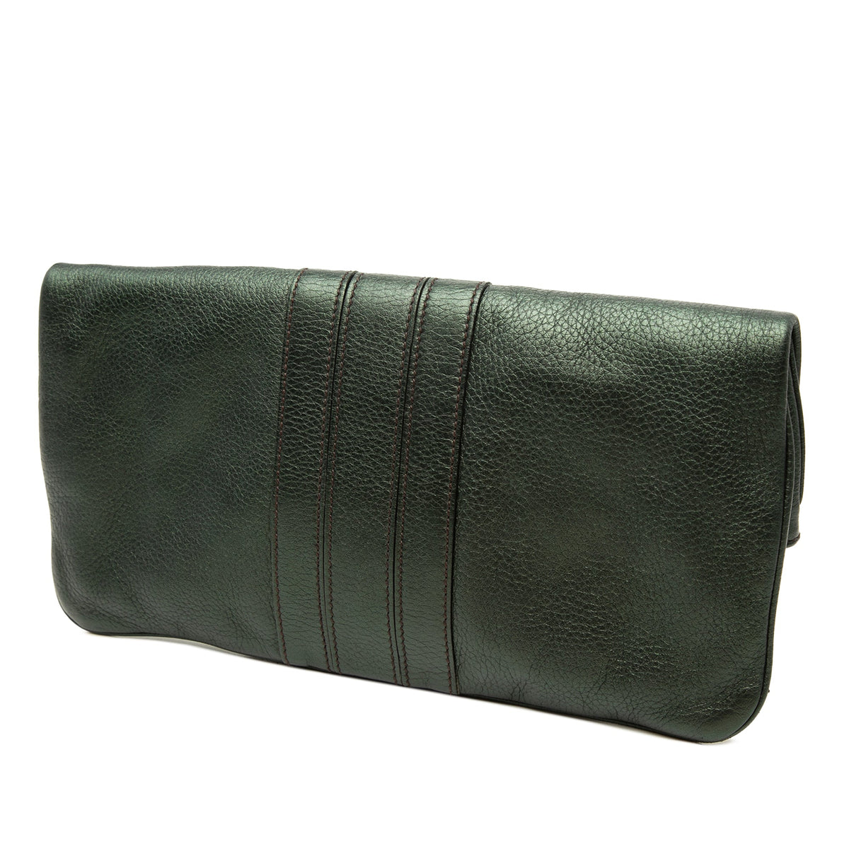 Gucci Calfskin Bamboo Tassel Lucy Fold Over Clutch — Black