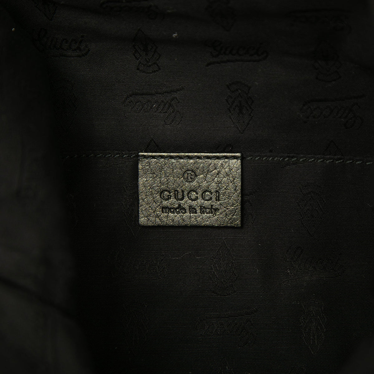Gucci Calfskin Bamboo Tassel Lucy Fold Over Clutch — Black