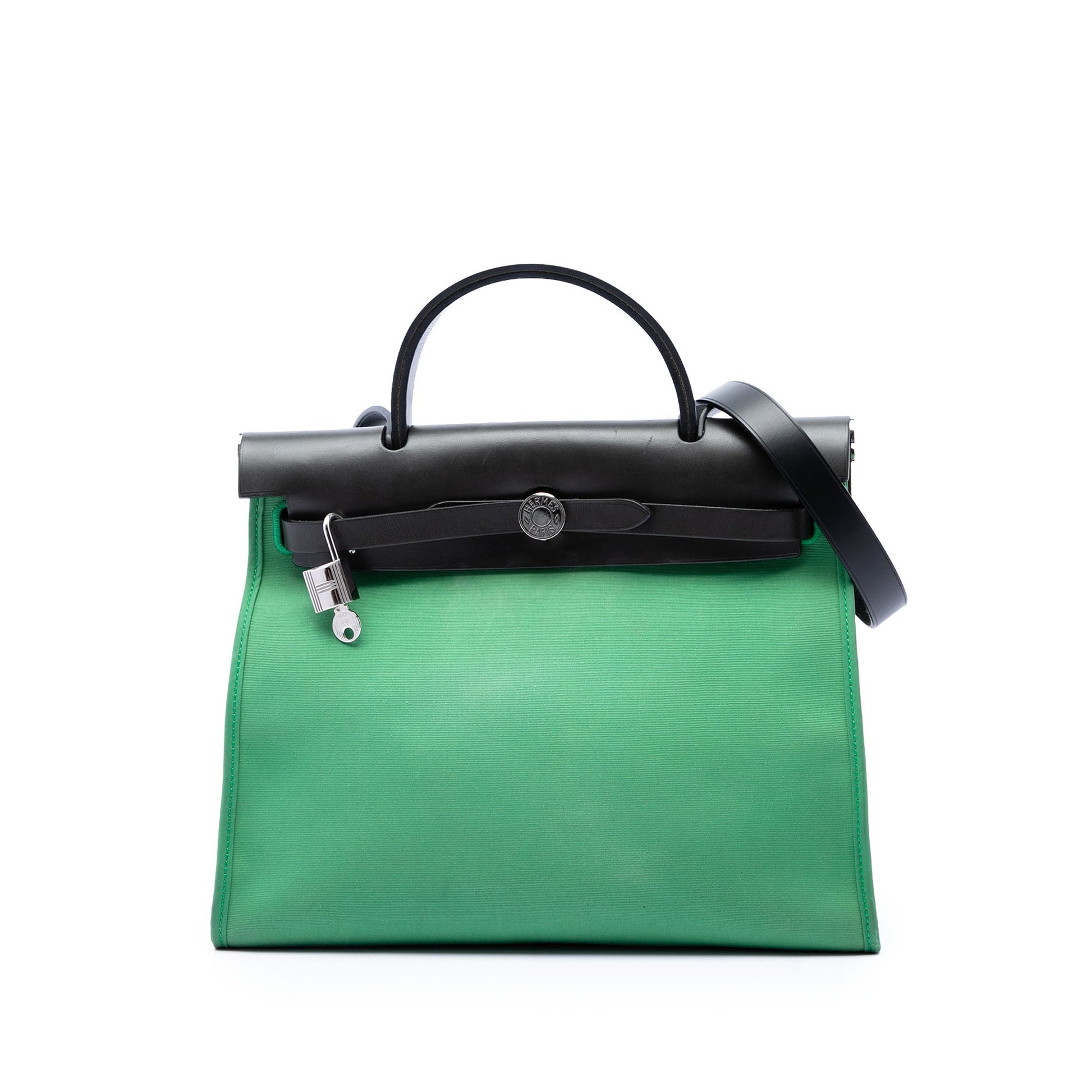 Hermès Military Toile and Vache Hunter Herbag Zip 31