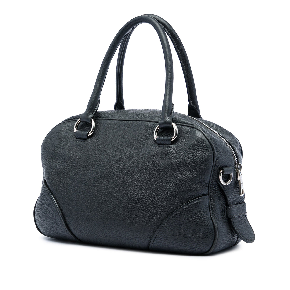 Prada Vitello Daino Front Pocket Boston Bag