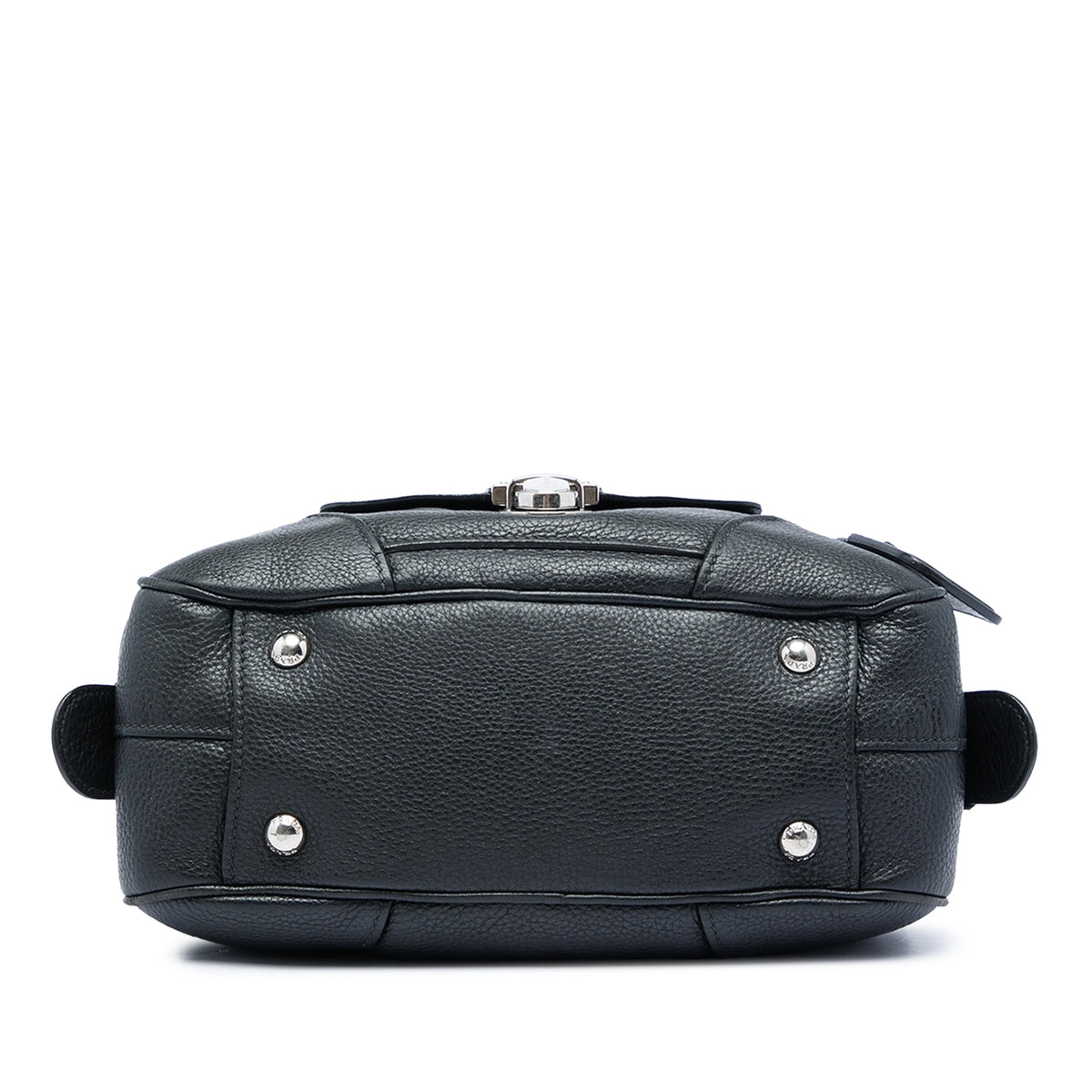 Prada Vitello Daino Front Pocket Boston Bag