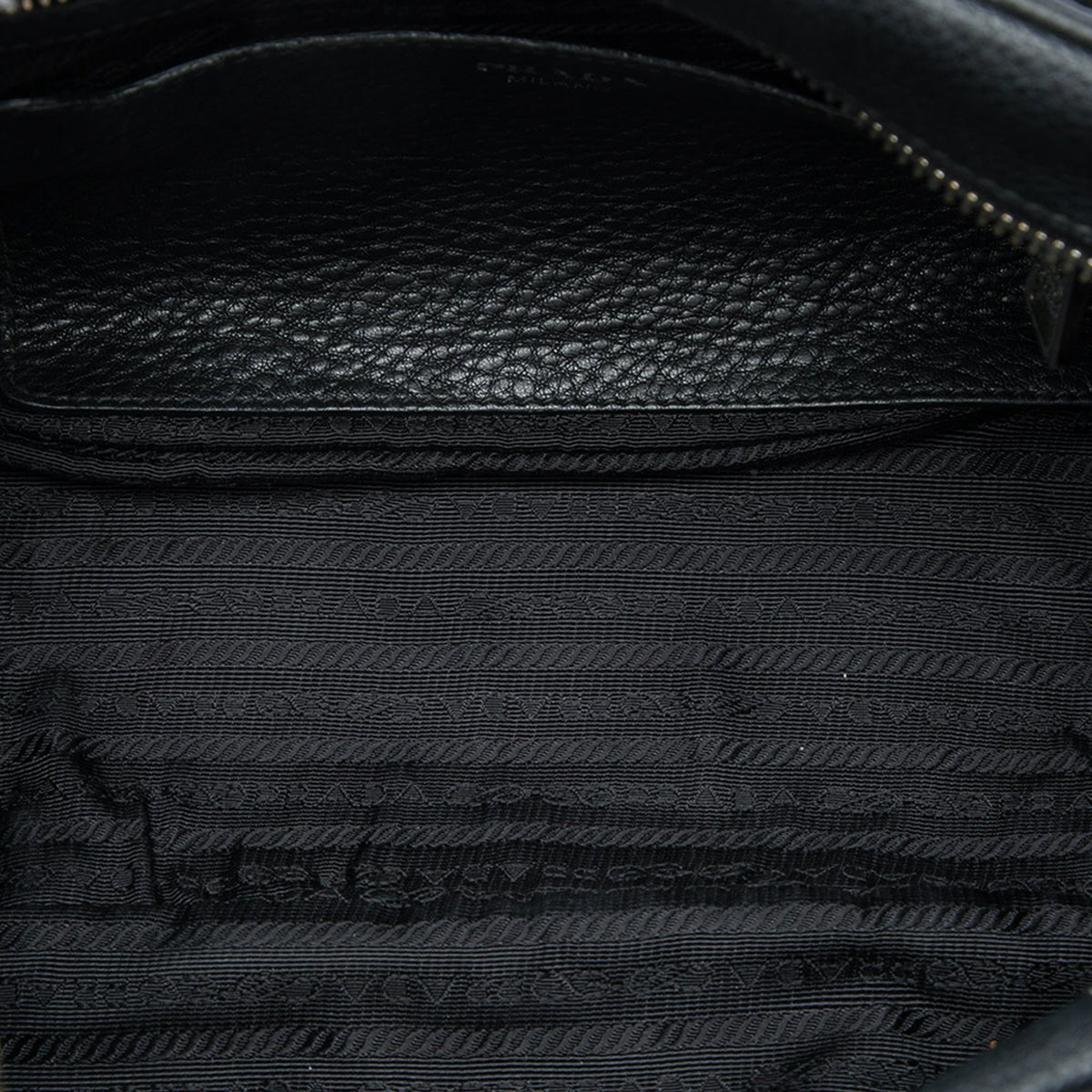 Prada Vitello Daino Front Pocket Boston Bag