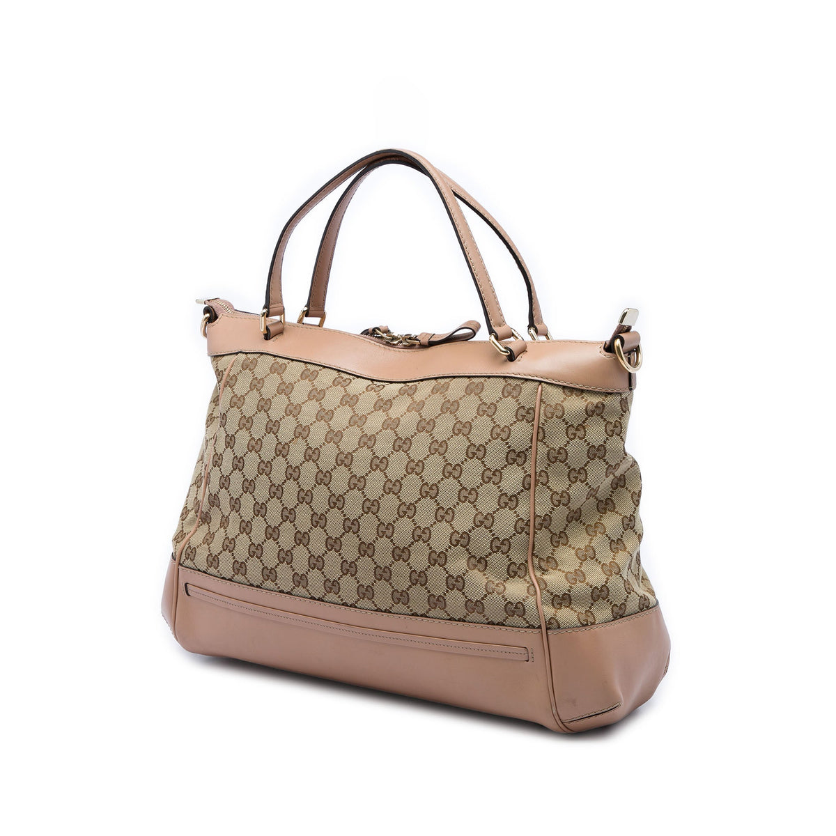 Gucci GG Canvas Mayfair Satchel — Beige