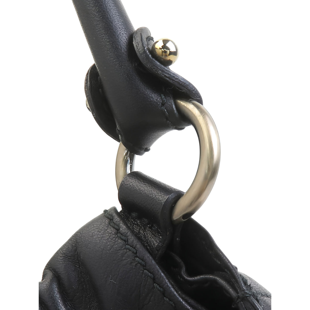Ferragamo Leather Vara Bow Handbag — Black