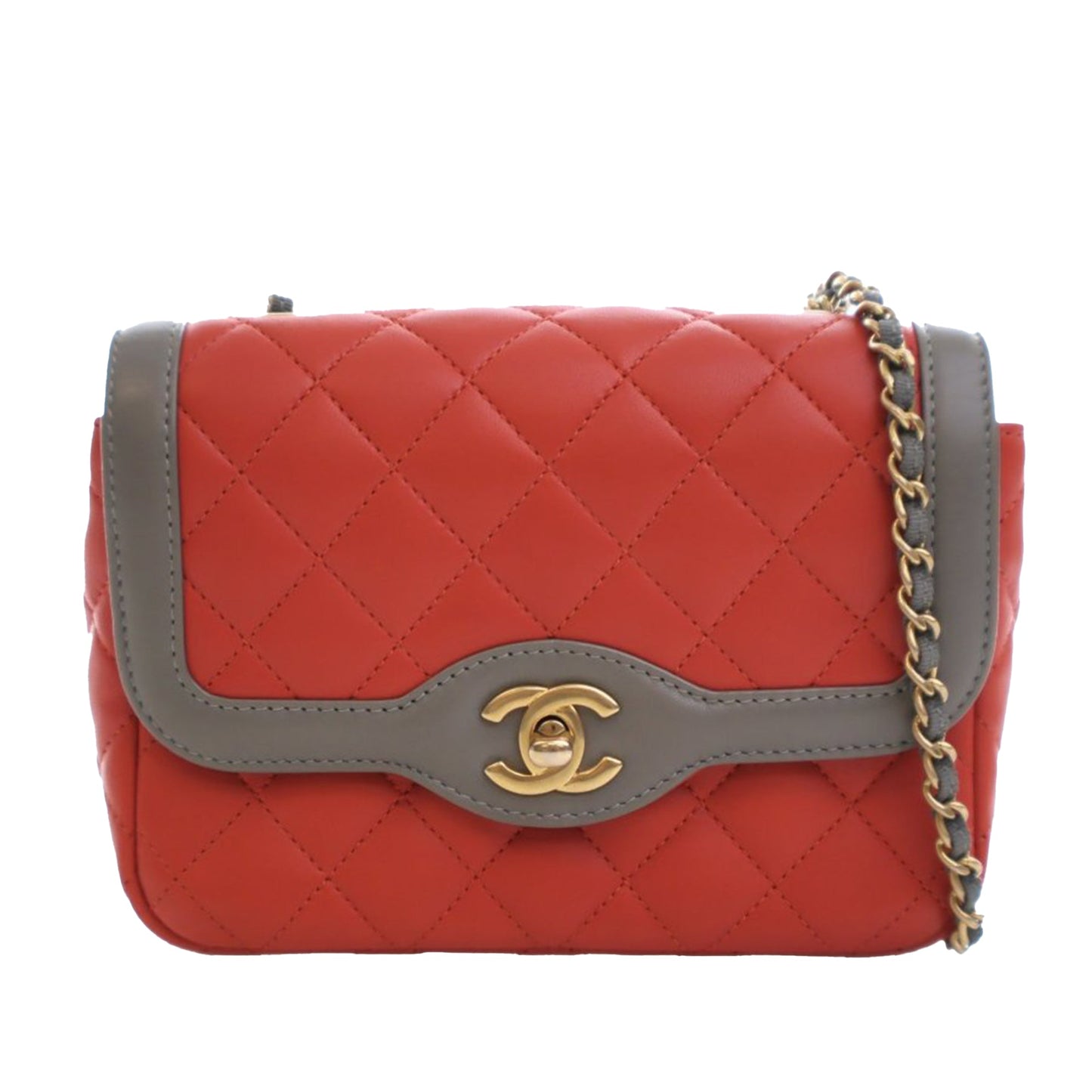 Chanel Mini Quilted Lambskin Two Tone Day Flap