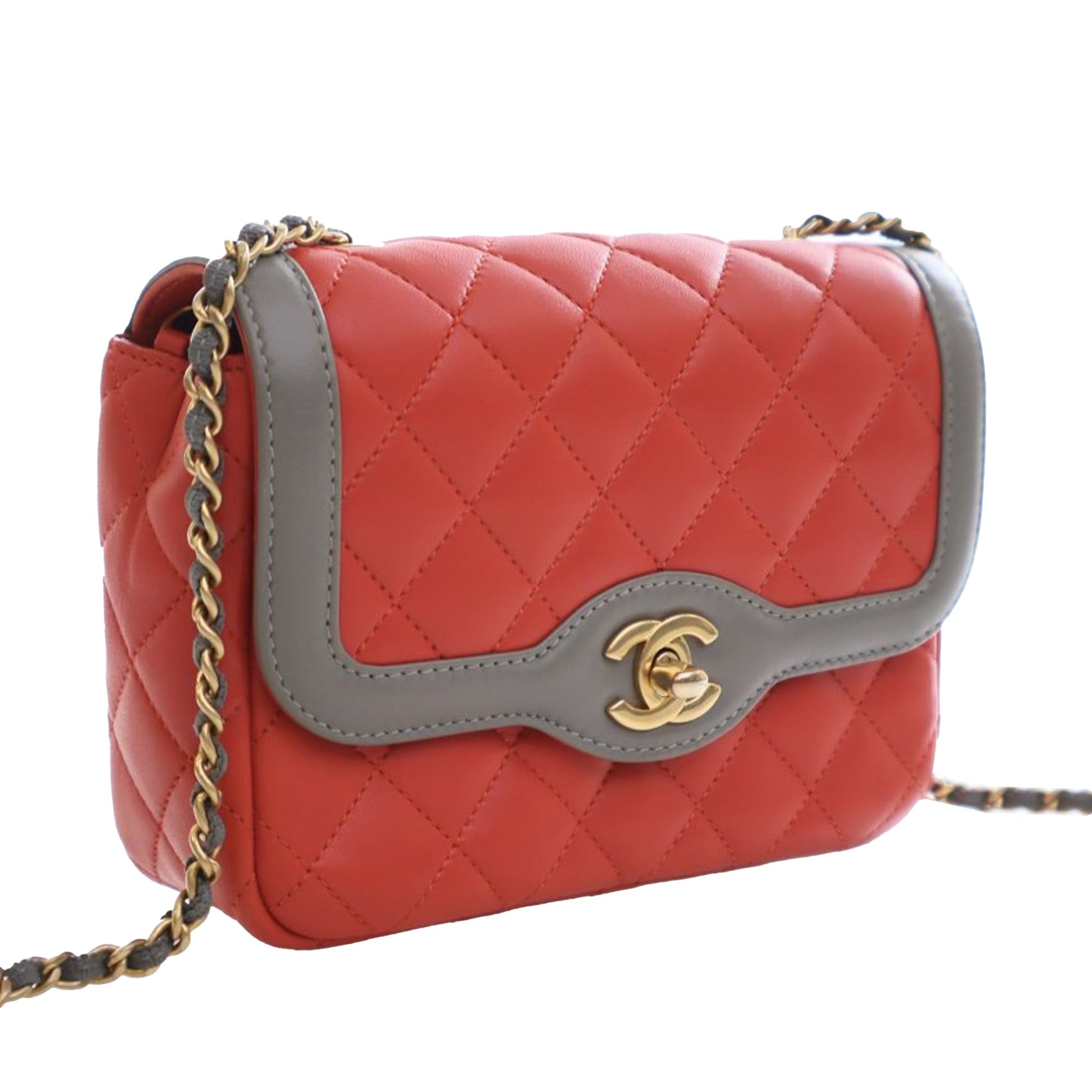 Chanel Mini Quilted Lambskin Two Tone Day Flap