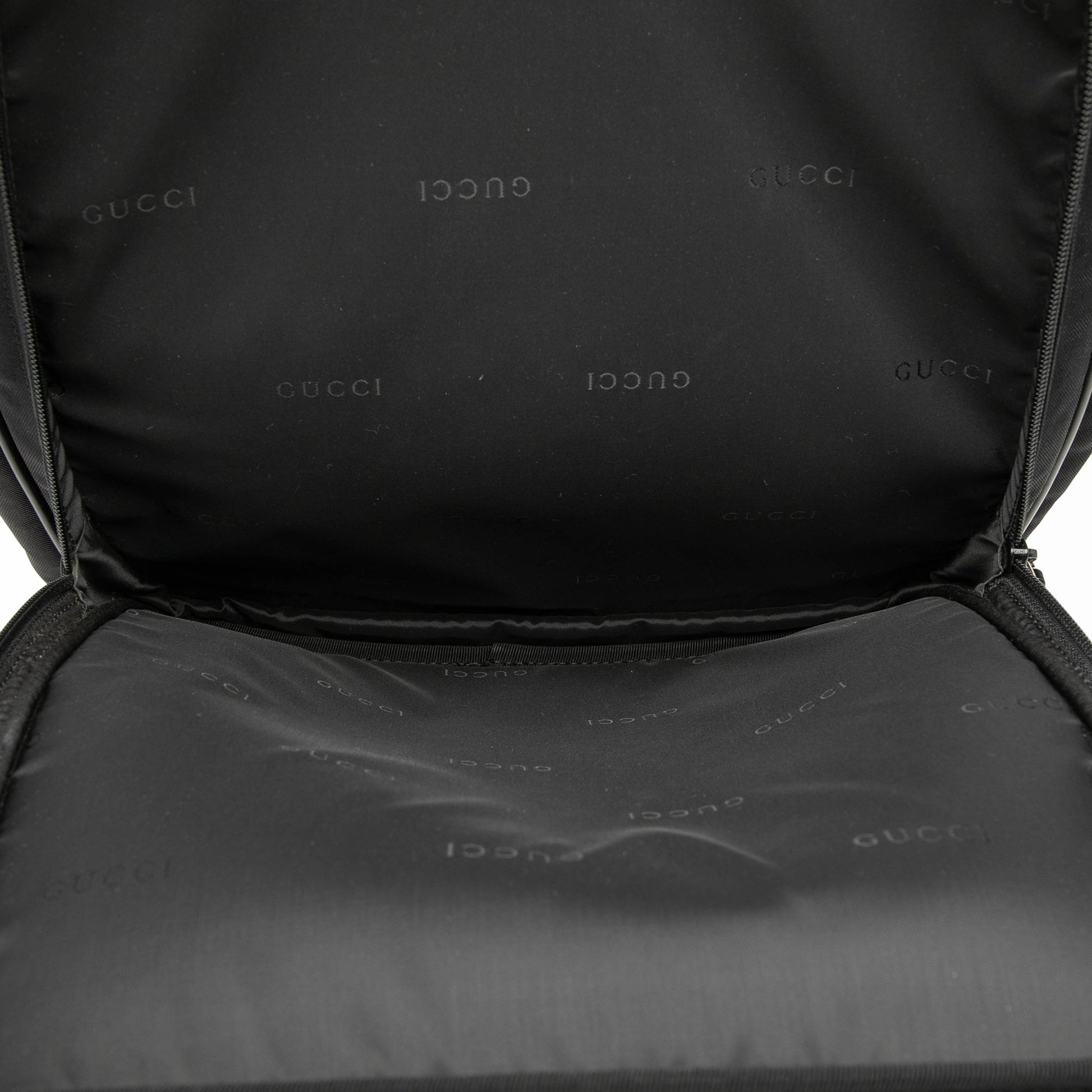 Gucci Nylon Double Buckle Backpack