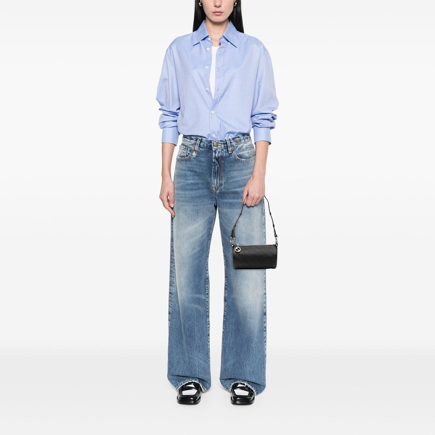 Gucci Mini Leather Blondie Barrel Shoulder Bag