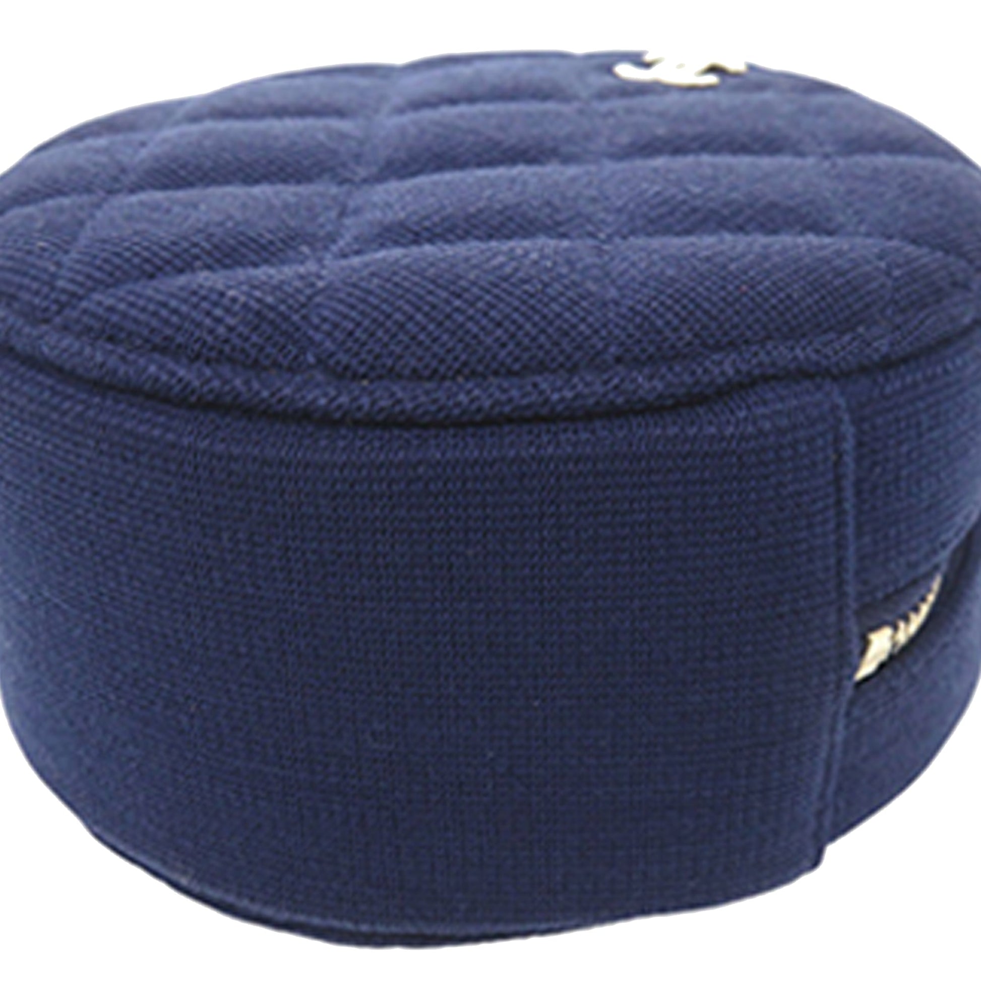 Chanel CC Quilted Jersey Round Clutch with Chain