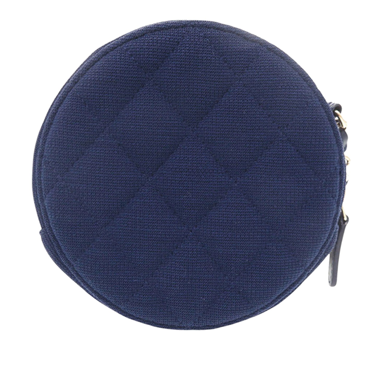Chanel CC Quilted Jersey Round Clutch with Chain
