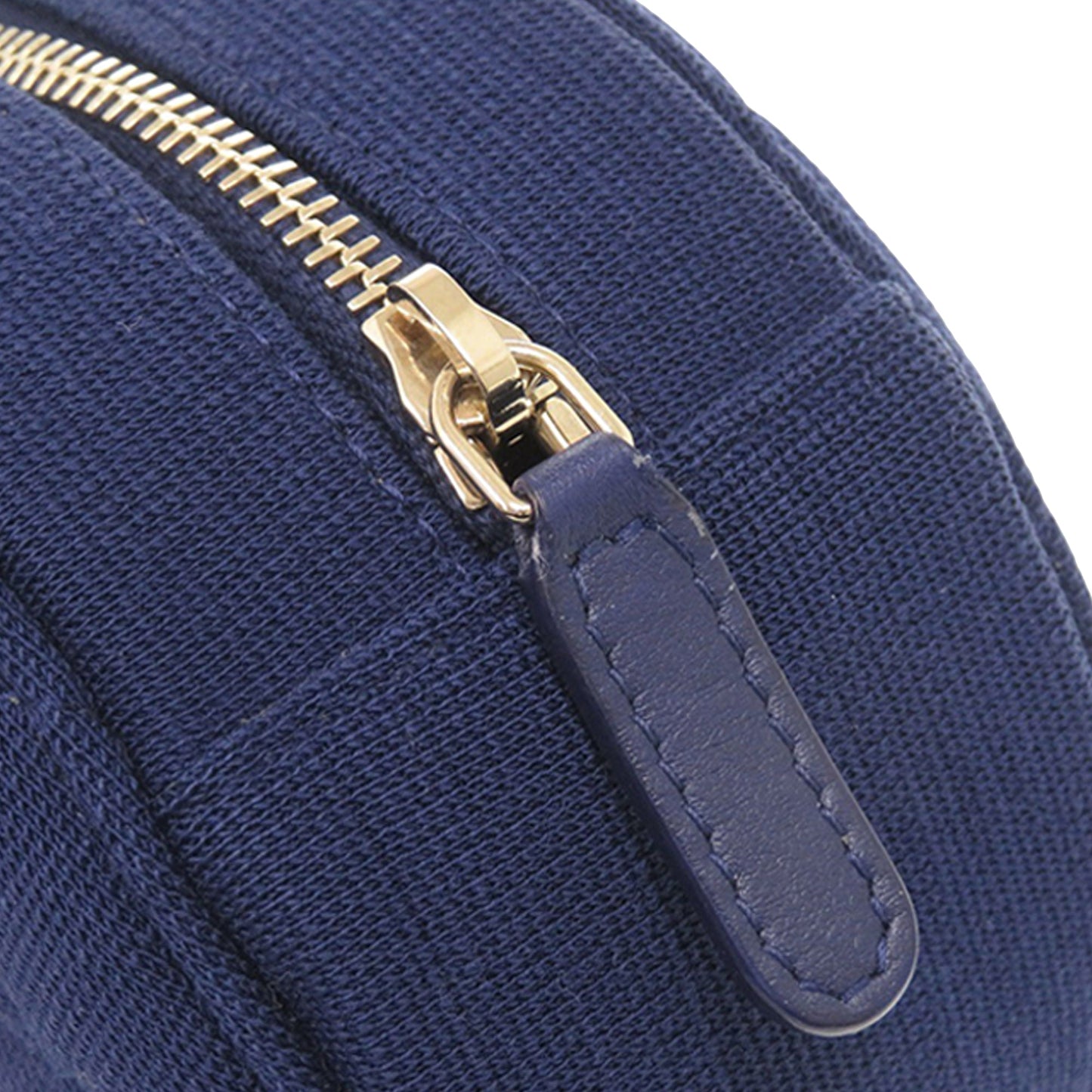Chanel CC Quilted Jersey Round Clutch with Chain
