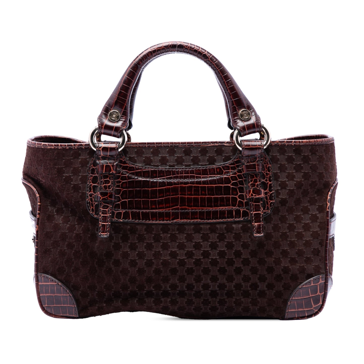Celine Macadam Suede Boogie Handbag
