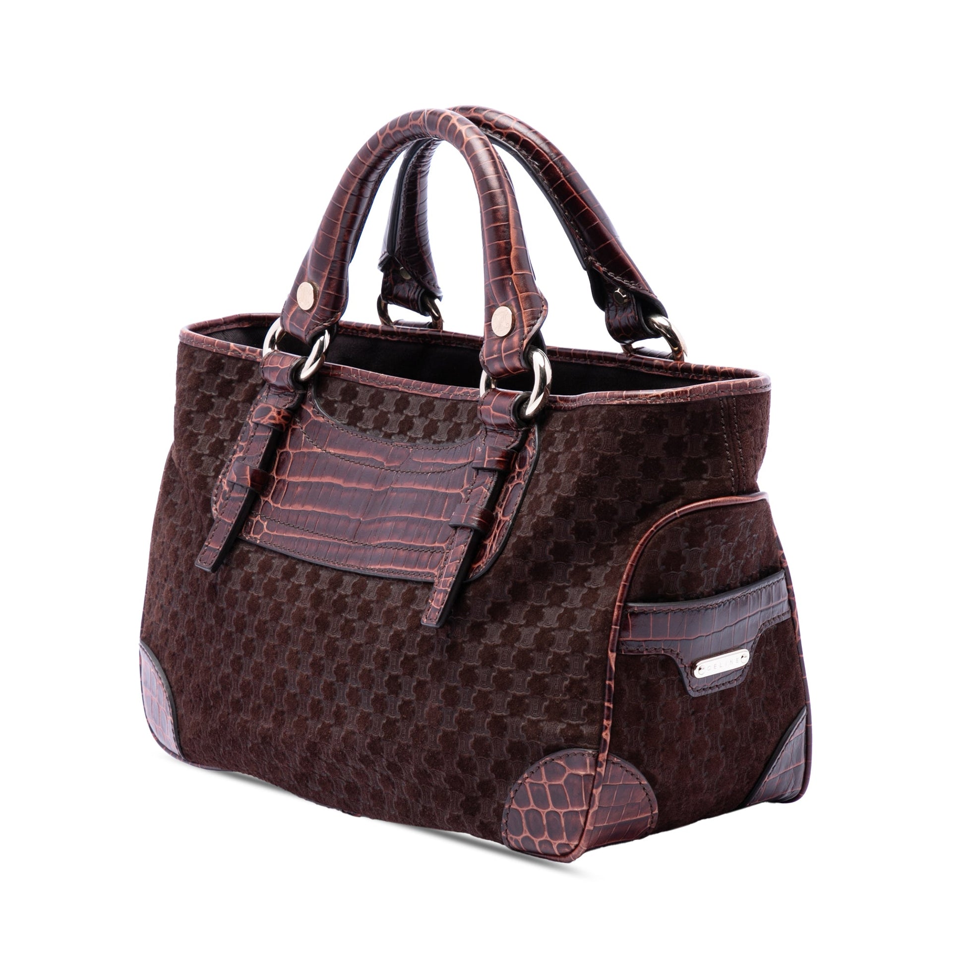Celine Macadam Suede Boogie Handbag