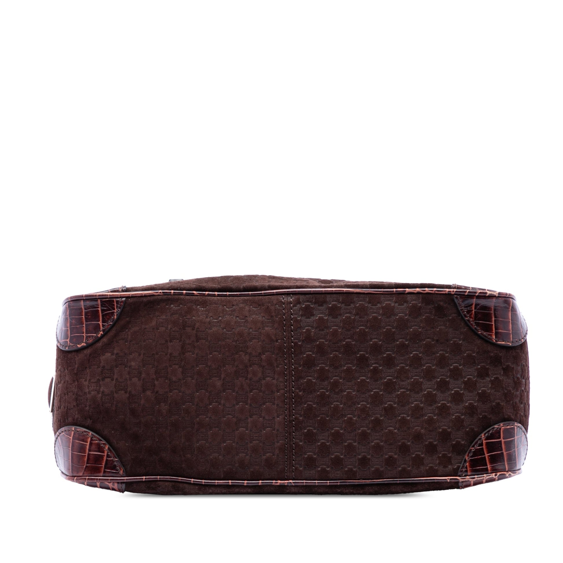 Celine Macadam Suede Boogie Handbag