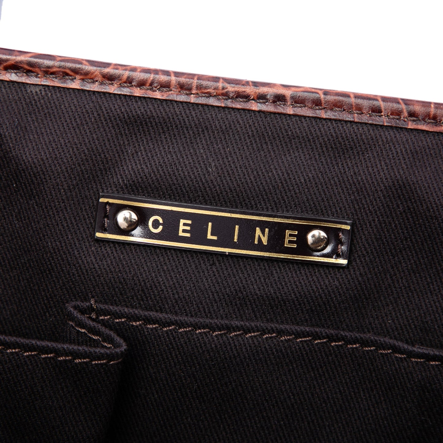 Celine Macadam Suede Boogie Handbag