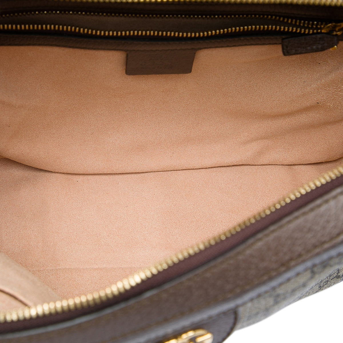 Gucci Small GG Supreme Web Ophidia Satchel — Beige