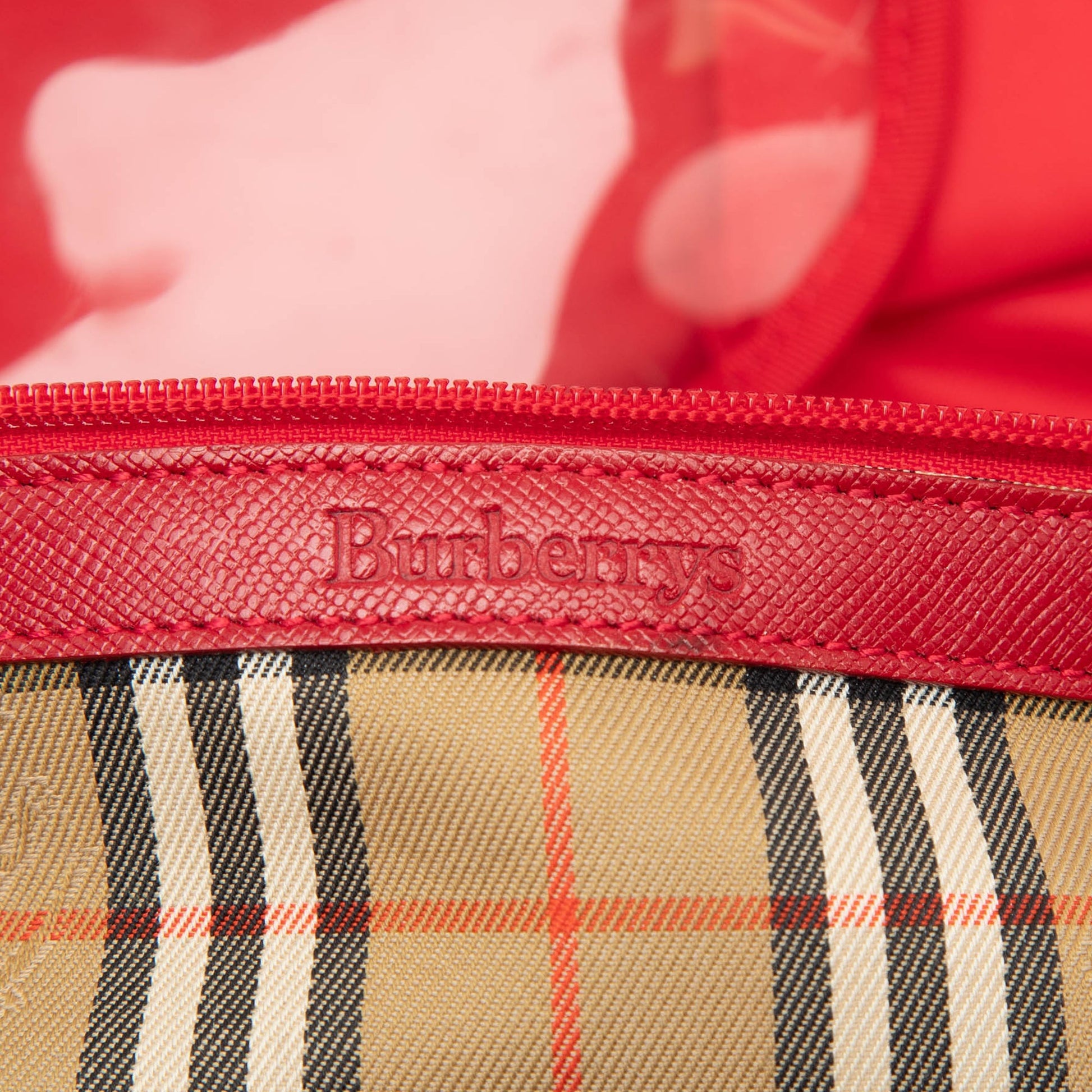 Burberry Haymarket Check Canvas Vanity Bag