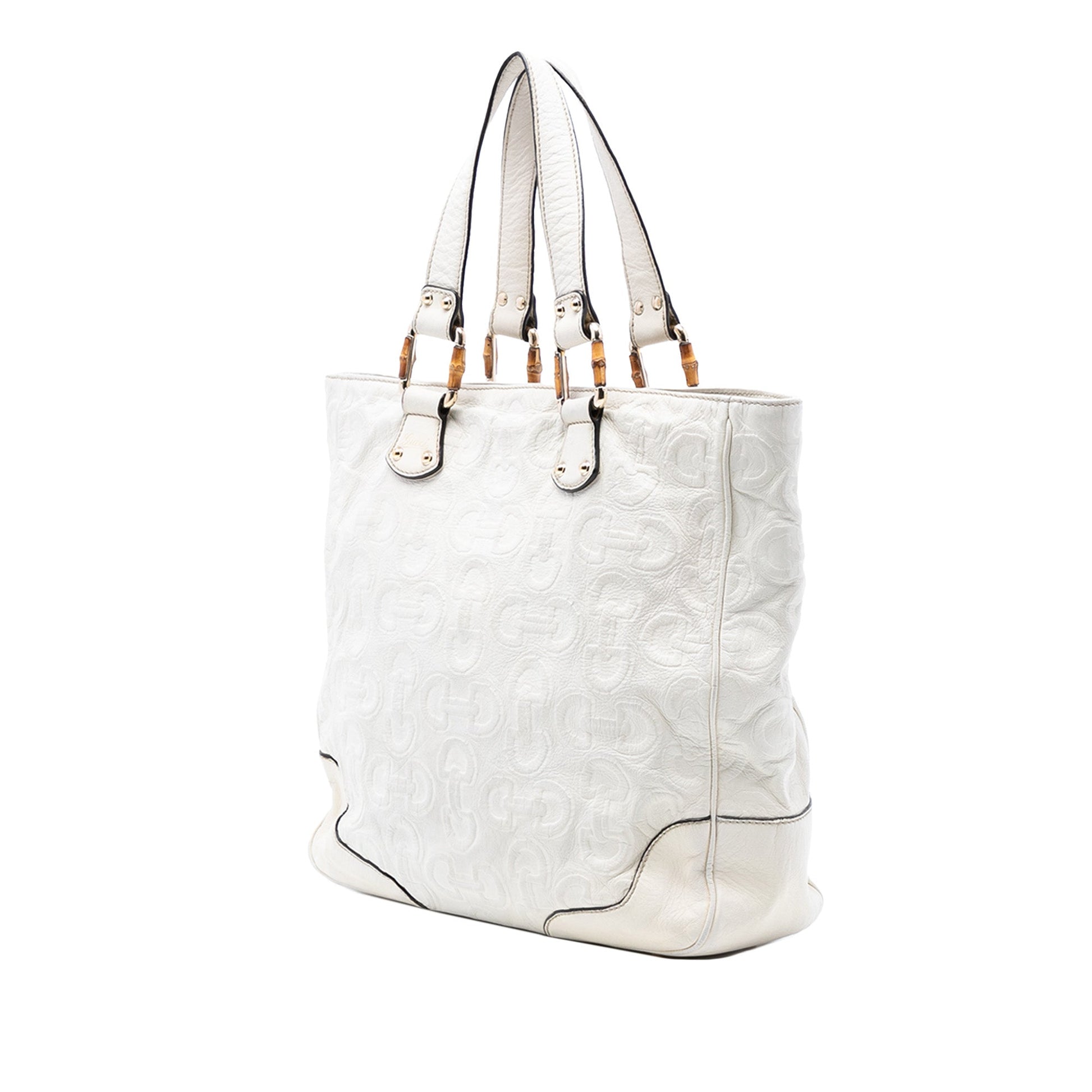 Gucci Leather Bamboo Horsebit Tote