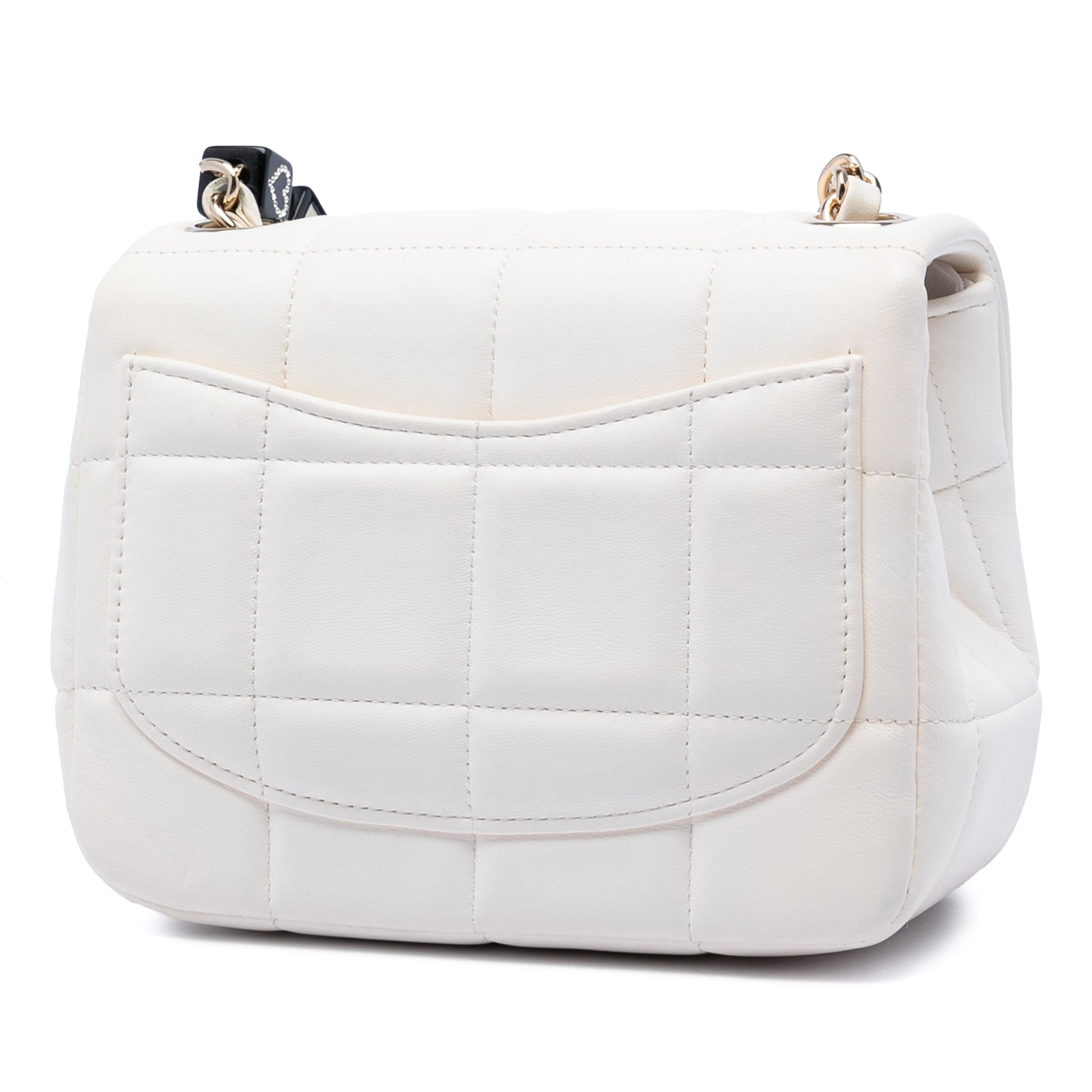 Chanel Mini Quilted Lambskin Resin Crystal Square Monacoco Flap