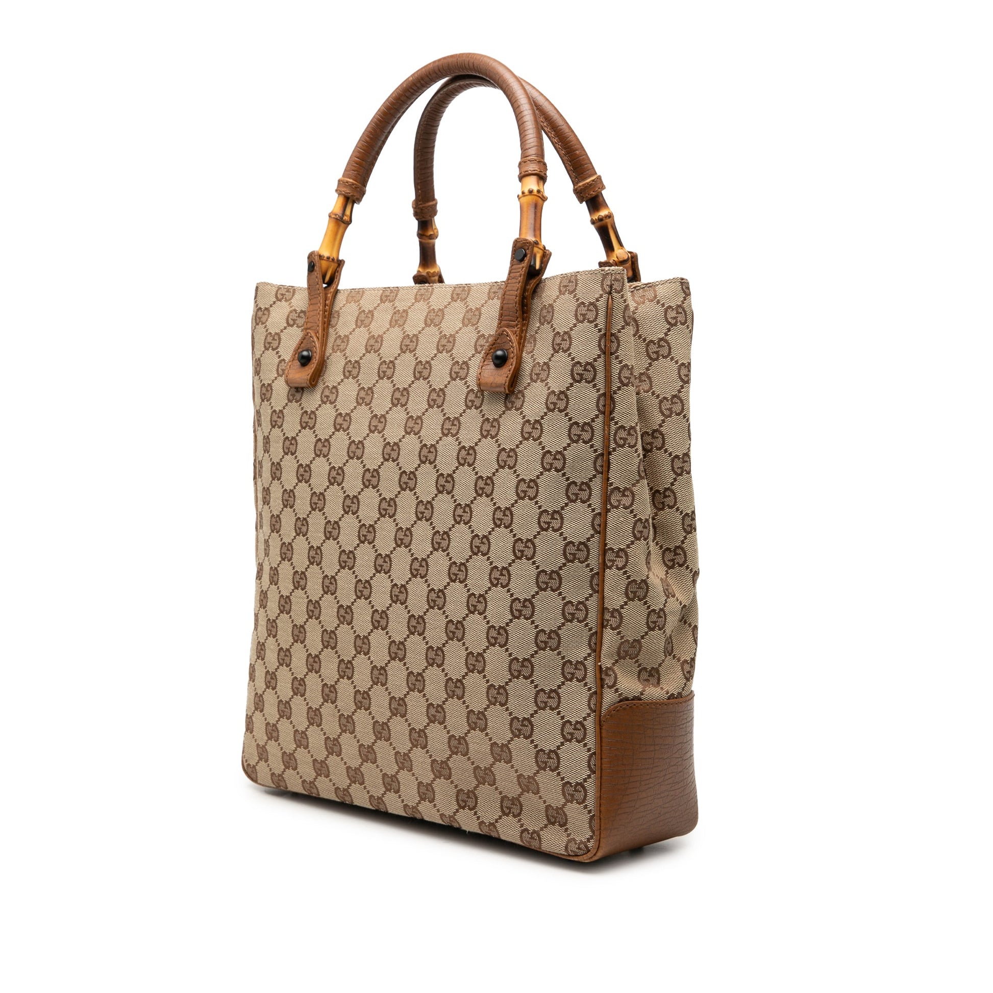 Gucci GG Canvas Bamboo Tote