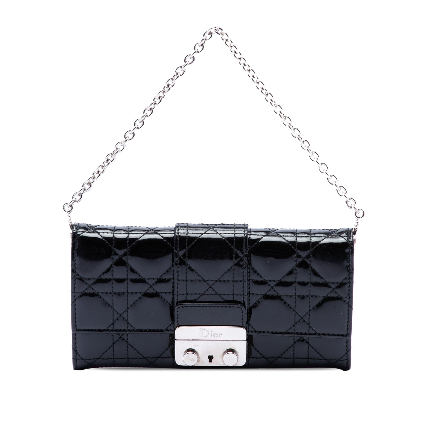 Dior Patent Cannage Miss Dior Wallet on Chain