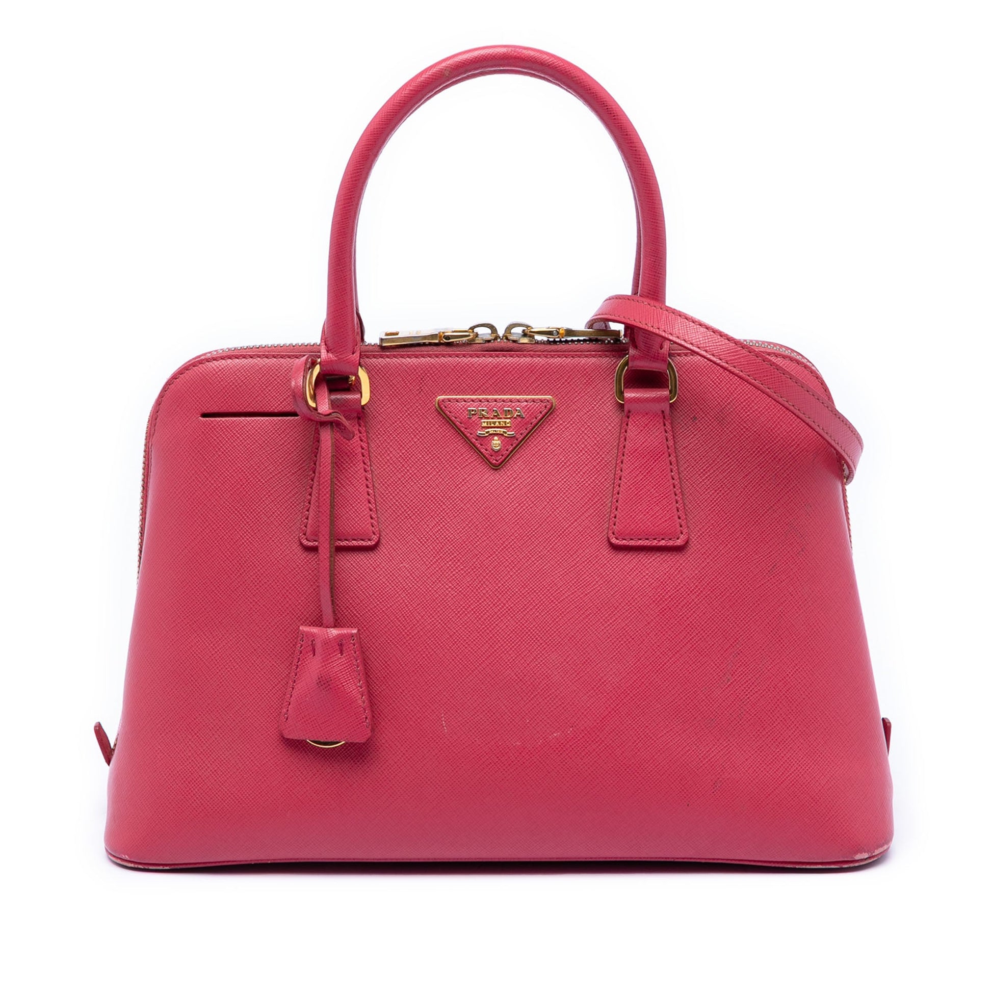 Prada Medium Saffiano Lux Promenade Satchel