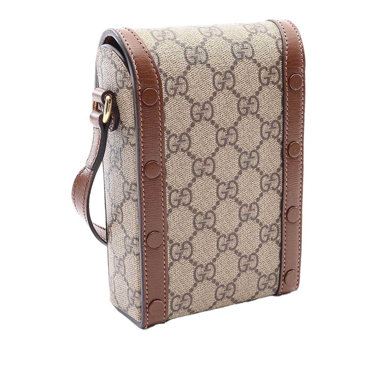 Gucci Mini GG Supreme Horsebit 1955 Crossbody — Beige