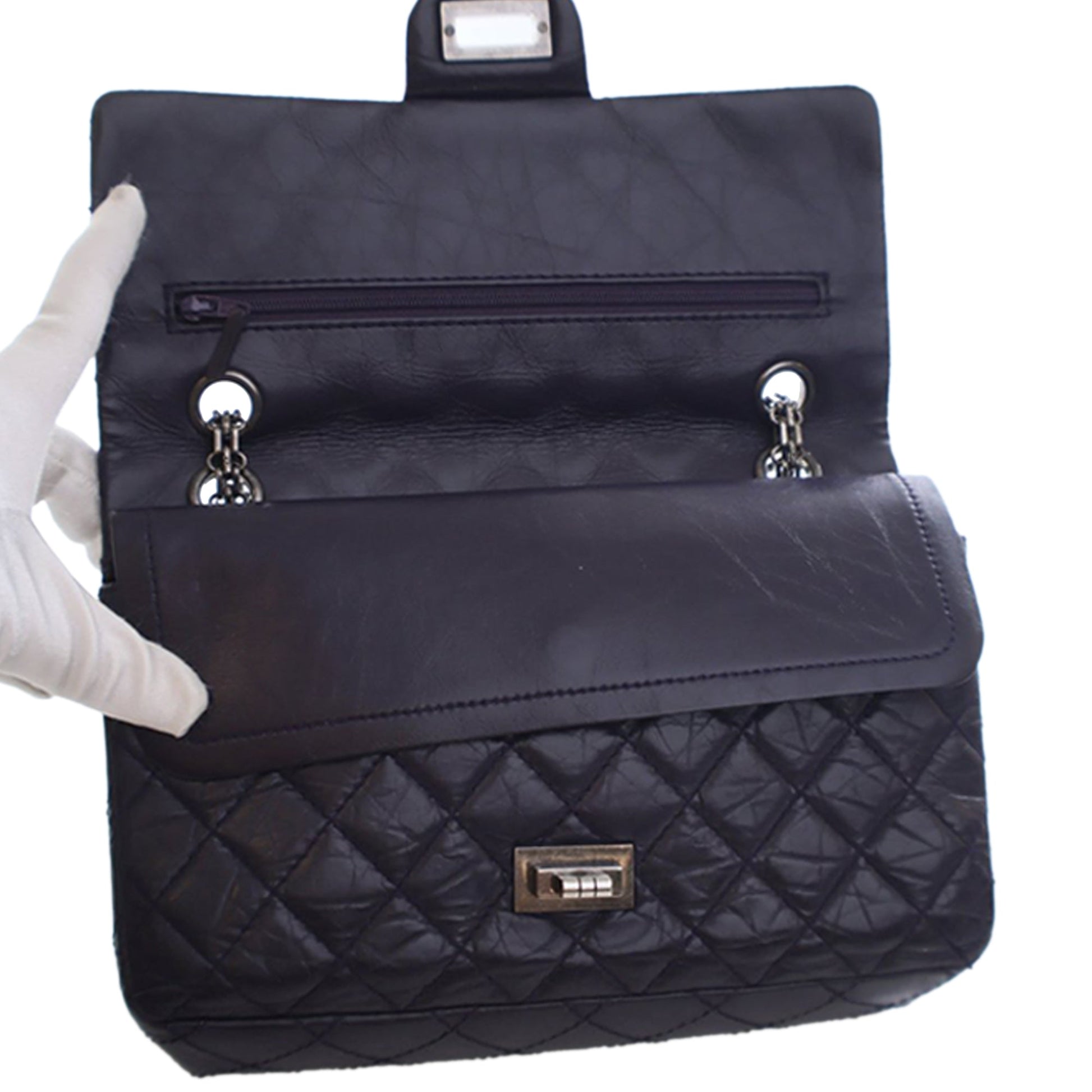Chanel Quilted Aged Calfskin Reissue 2.55 Double Flap 225