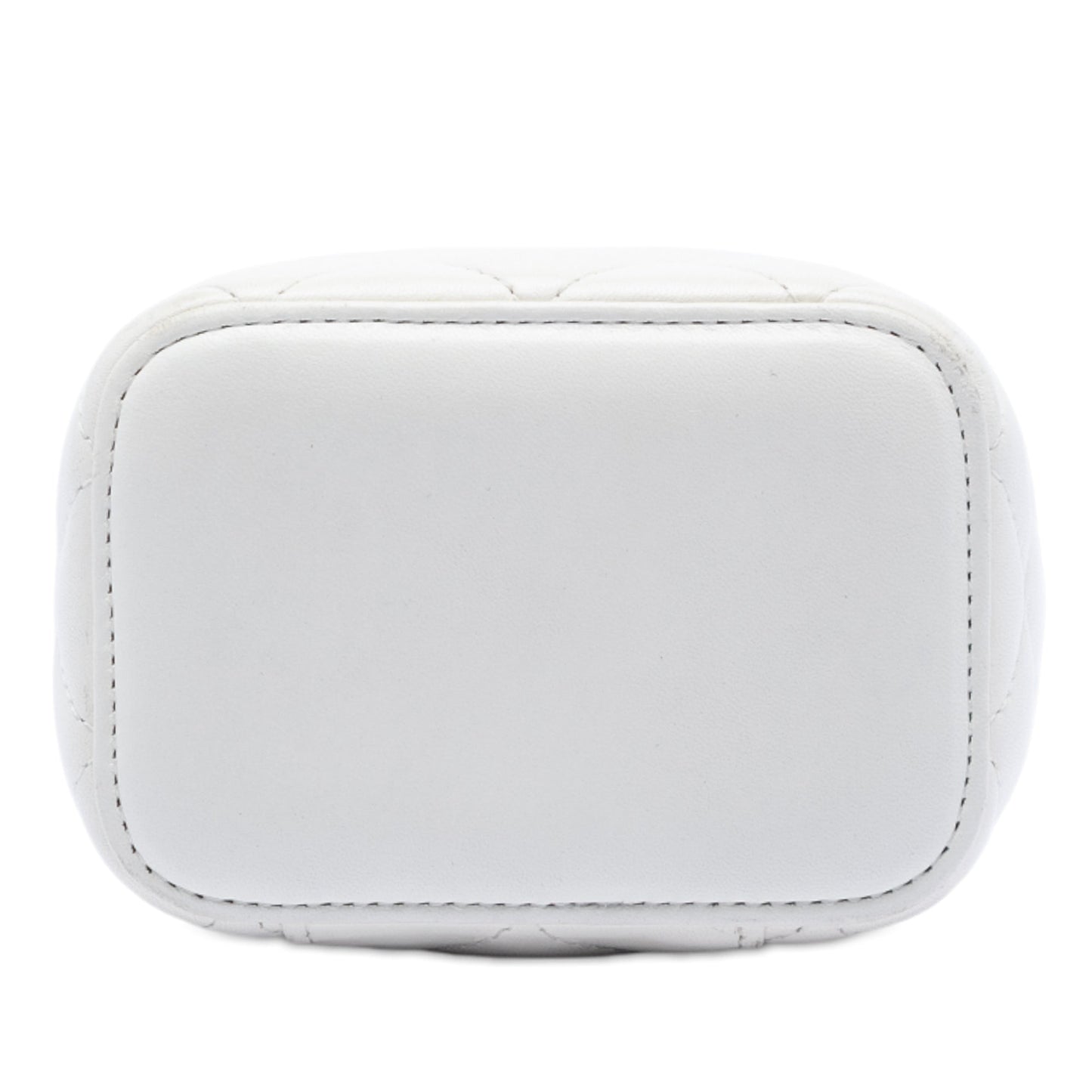 Chanel Mini Quilted Lambskin Pearl Crush Vanity Case With Chain