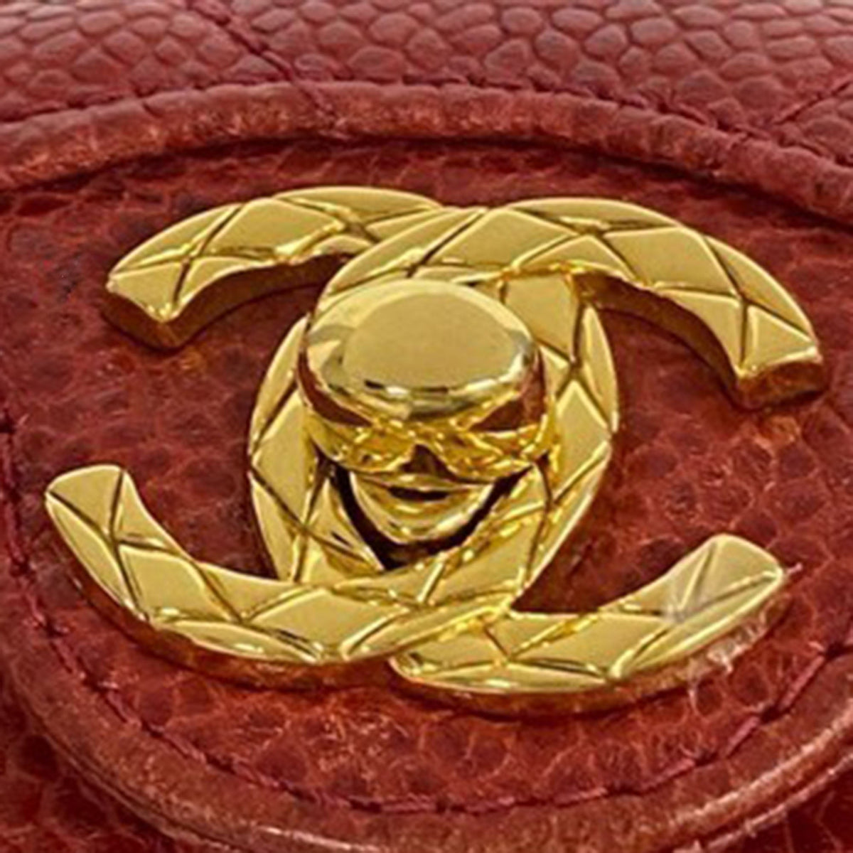 Chanel CC Quilted Caviar Crossbody