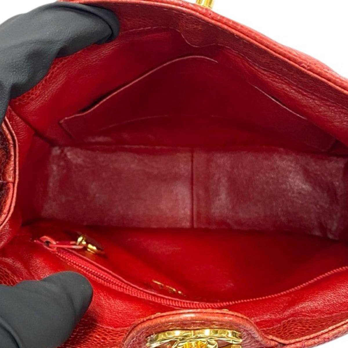 Chanel CC Quilted Caviar Crossbody