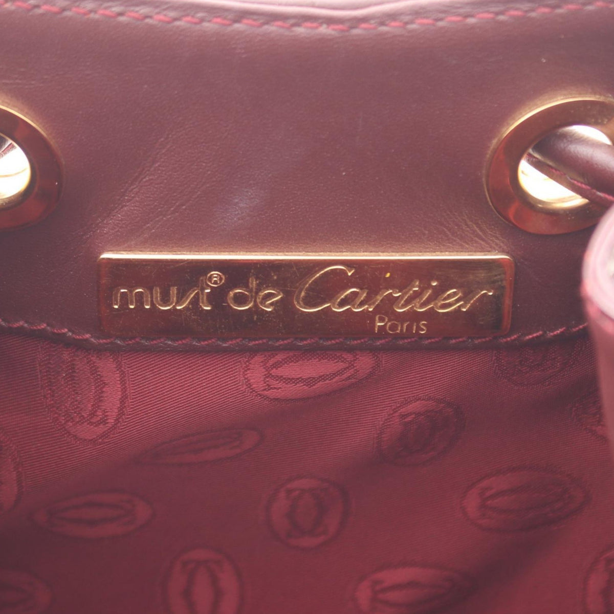 Cartier Must de Cartier Leather Bucket