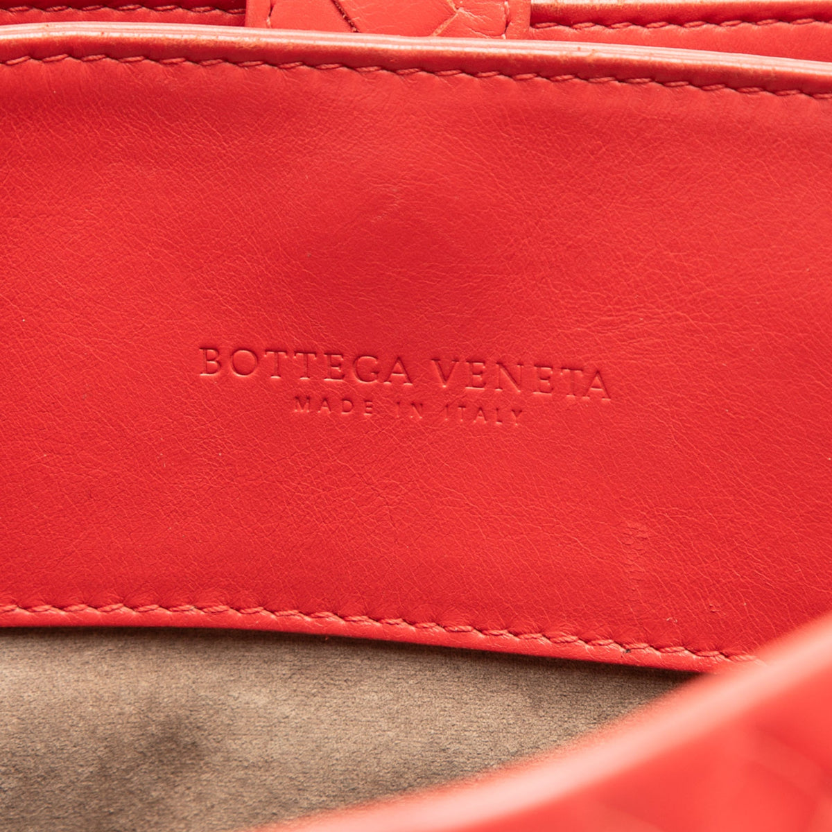 Bottega Veneta Small Nappa Intrecciato Roma Satchel — Red