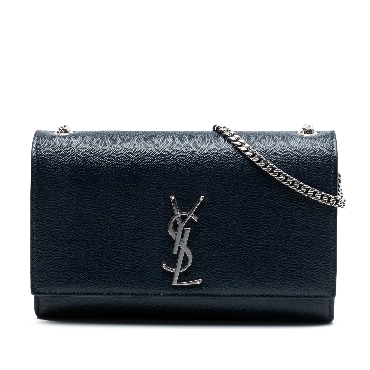 Saint Laurent Medium Grain De Poudre Monogram Kate Crossbody