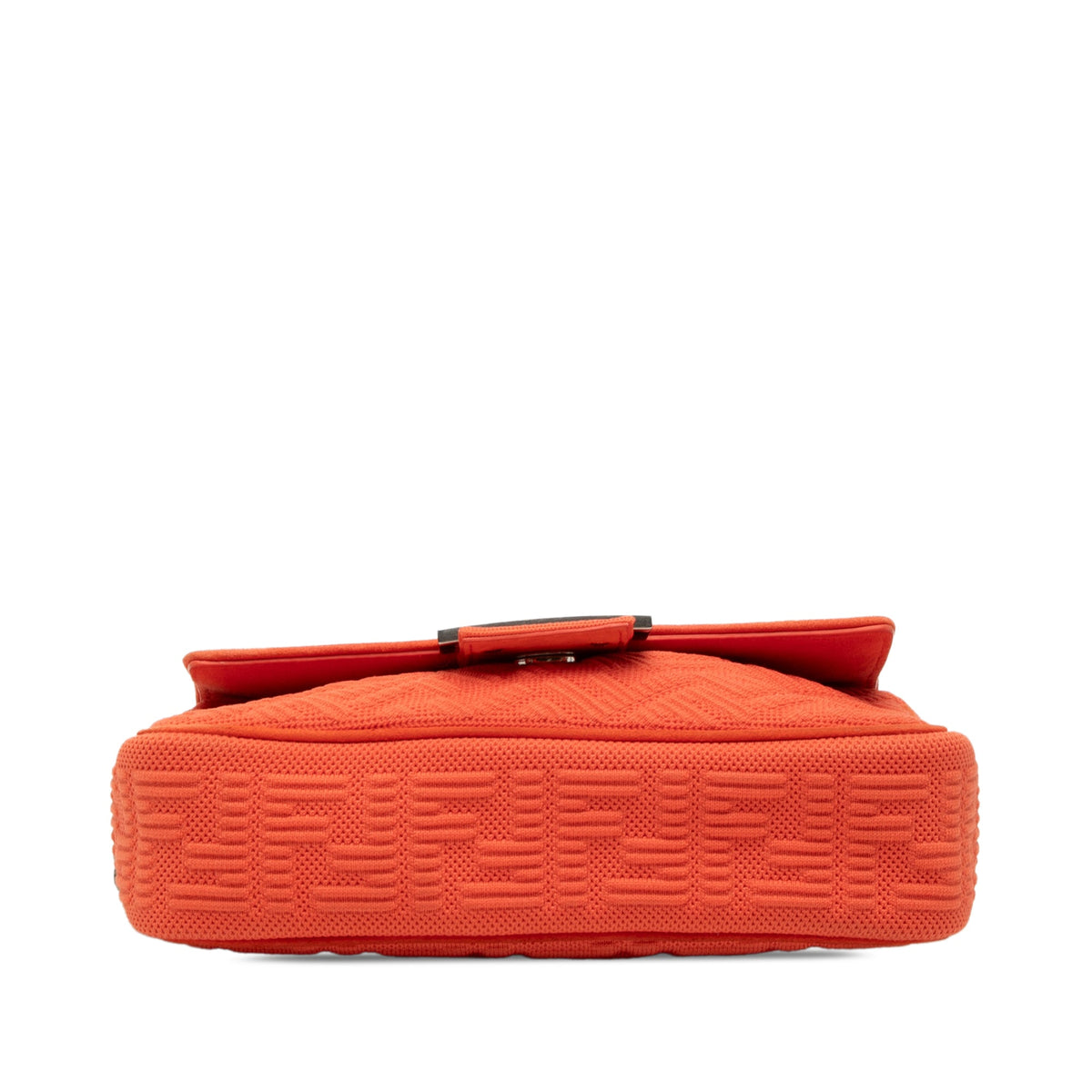 Fendi Zucca Embossed Technical Fabric Chain Midi Baguette