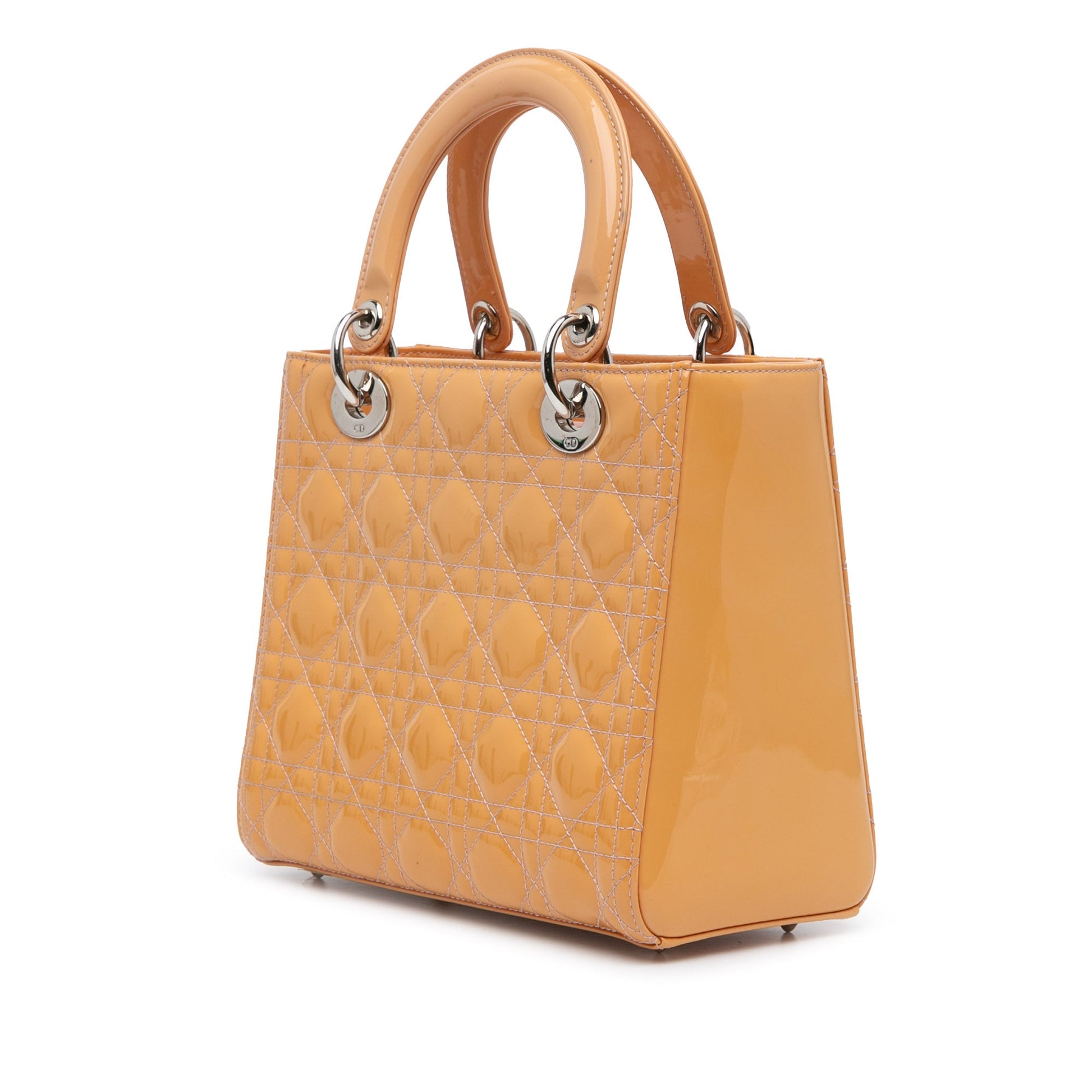 Medium Patent Cannage Lady Dior