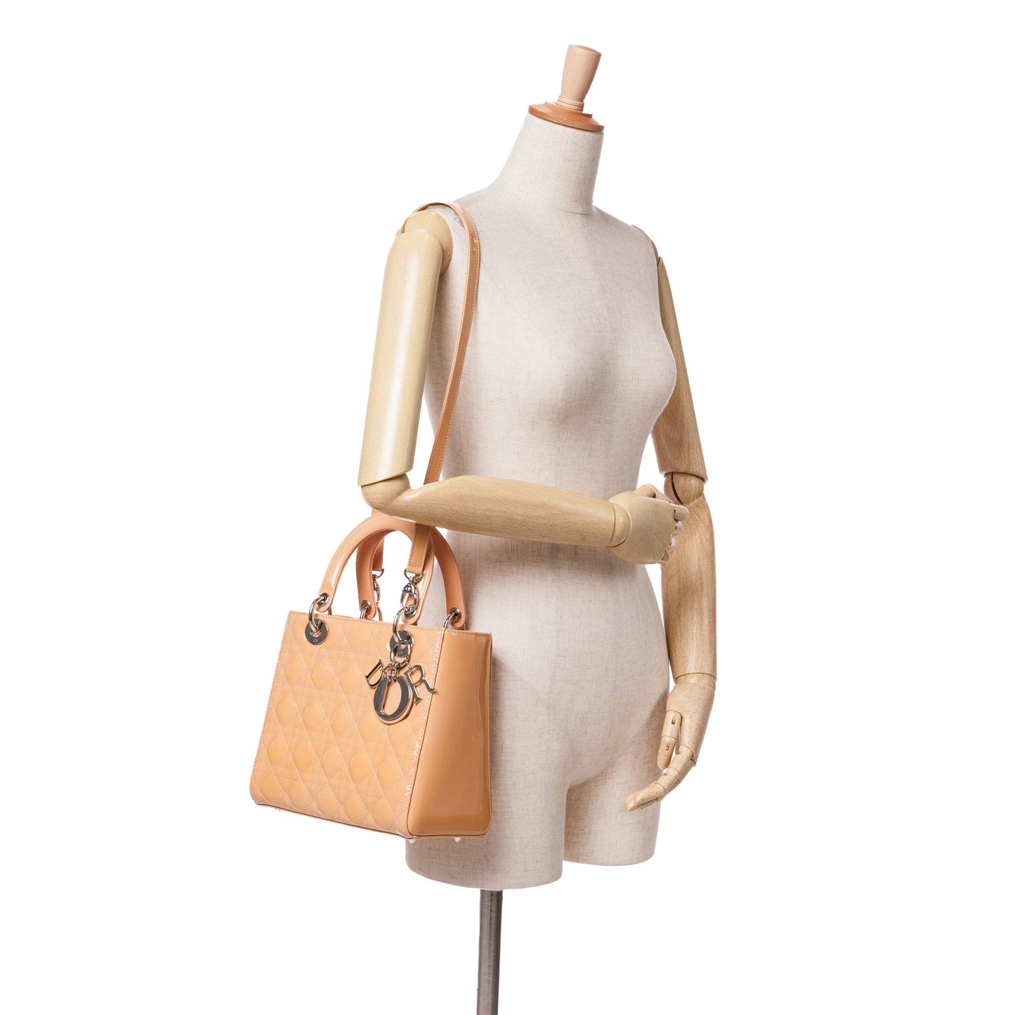 Medium Patent Cannage Lady Dior
