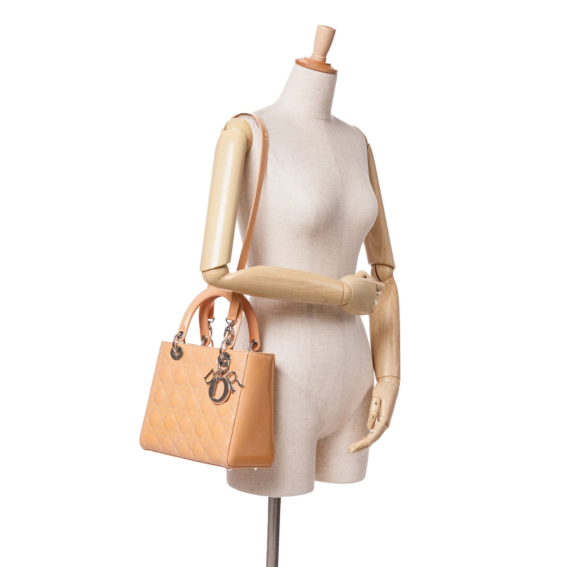 Medium Patent Cannage Lady Dior